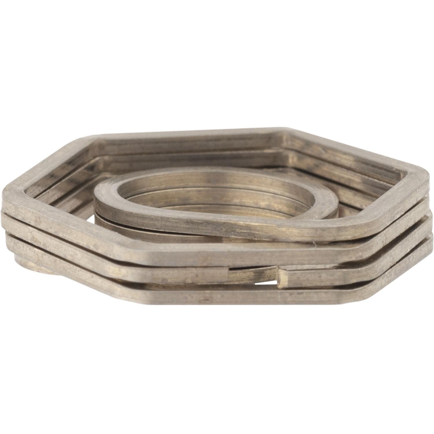 10 pcs/pk- M10-1.5 Anti-Vibration Lock Nut, Height 3mm, Material 304 Stainless Steel