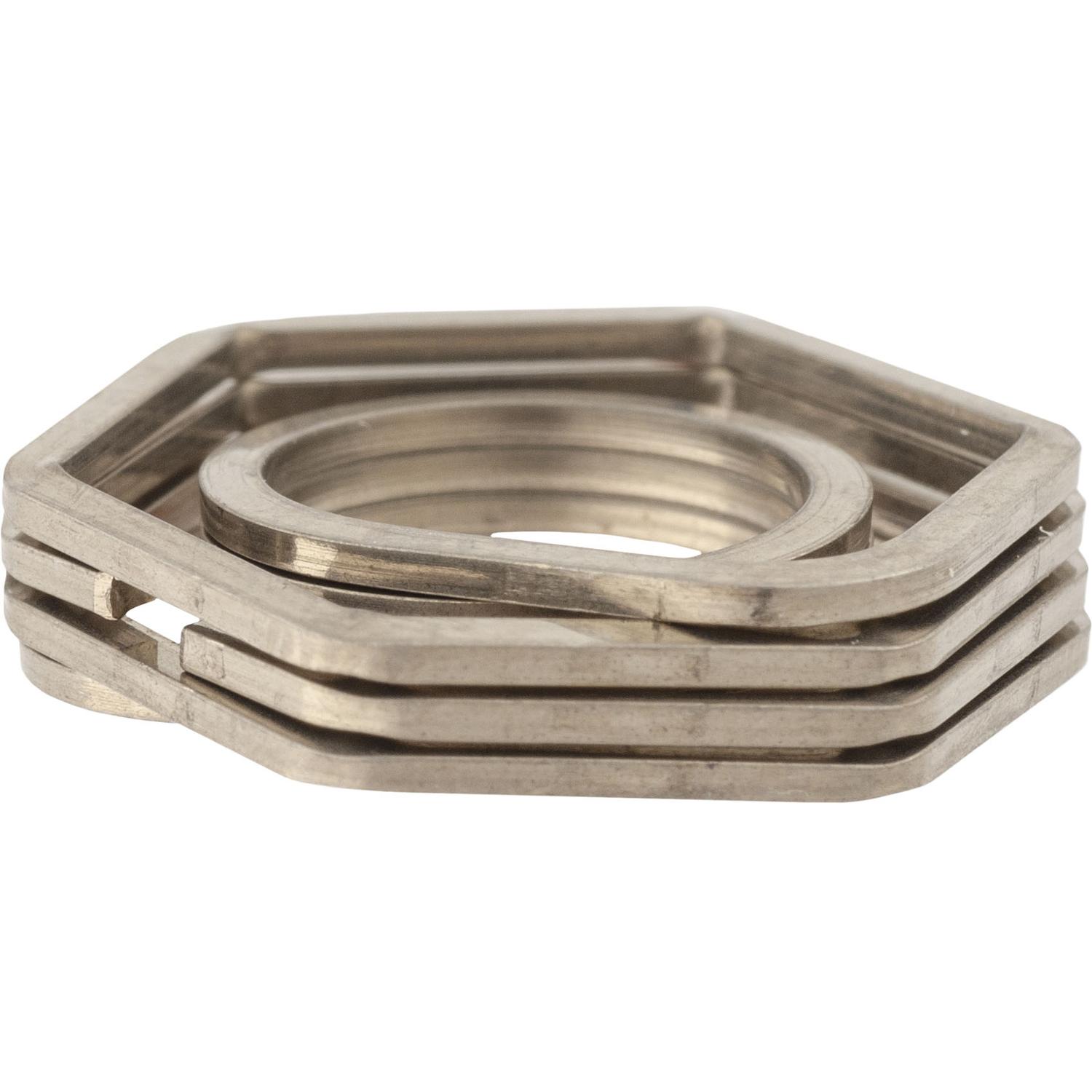 10 pcs/pk- M12-1.75 Anti-Vibration Lock Nut, Height 3.5mm, Material 304 Stainless Steel