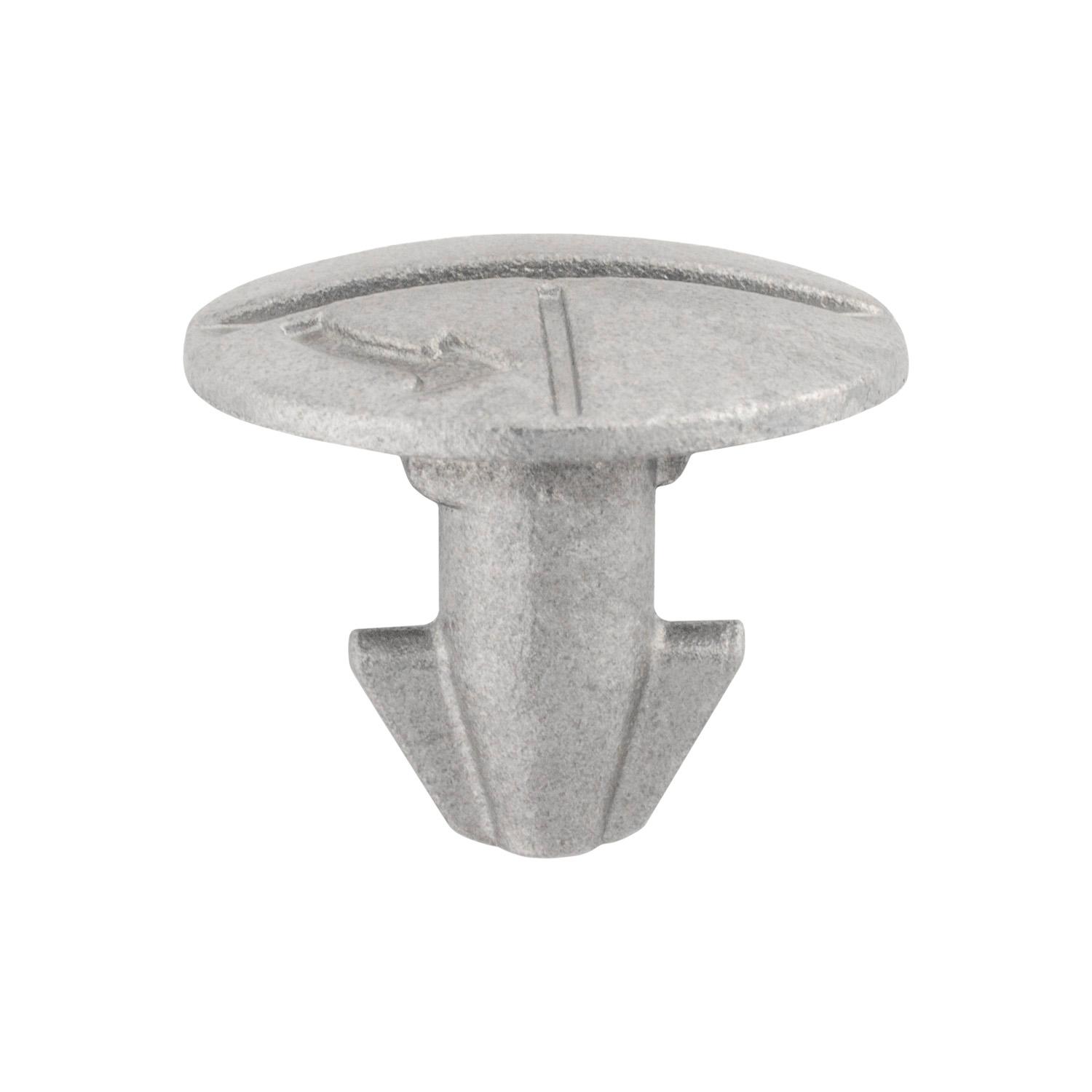 15 pcs/pk- Engine Cover Slotted Truss Head Retainer, Head Diameter 20mm, Rivet Length 13mm, Color Silver, Type Retainer P