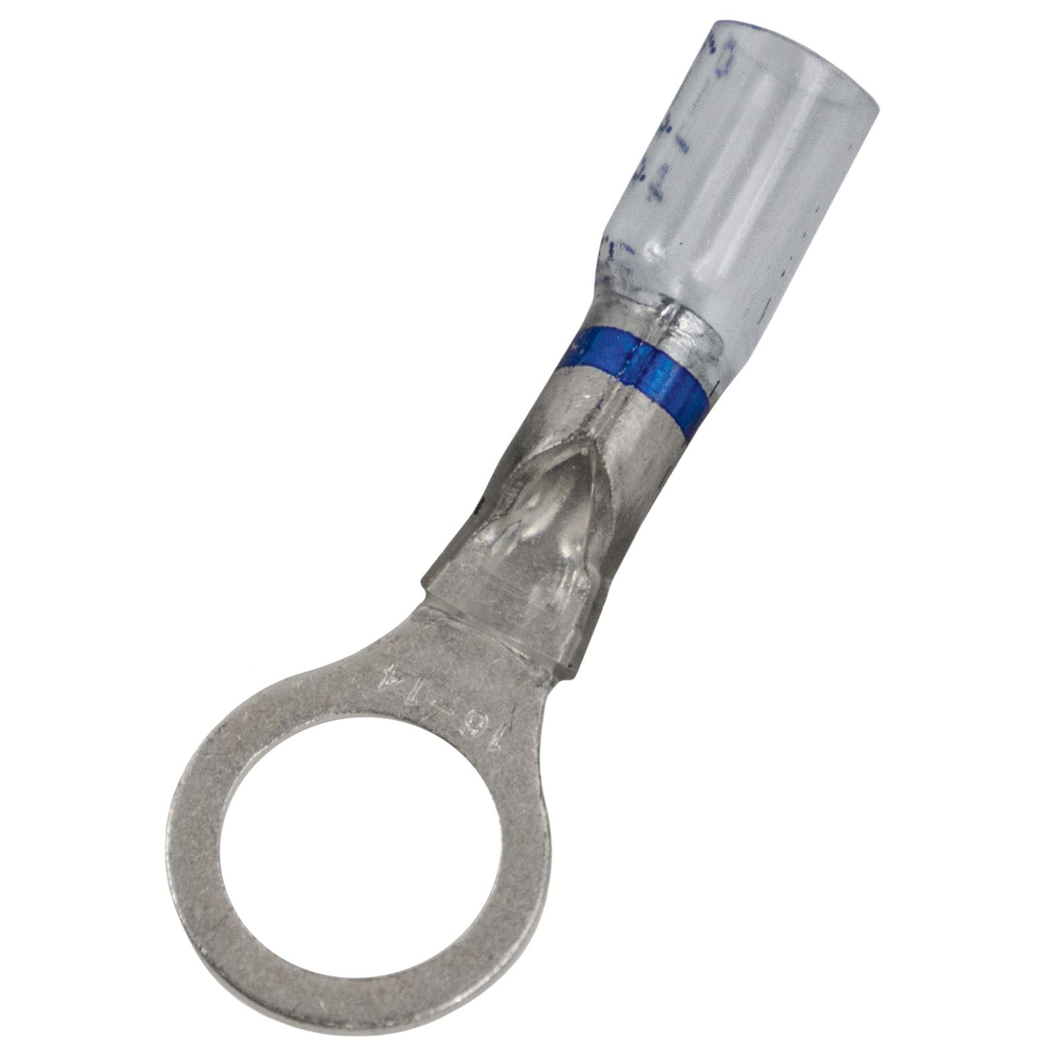 15 pcs/pk- Crystal Clear Seal Ring Terminals - 16-14 Awg 3/8