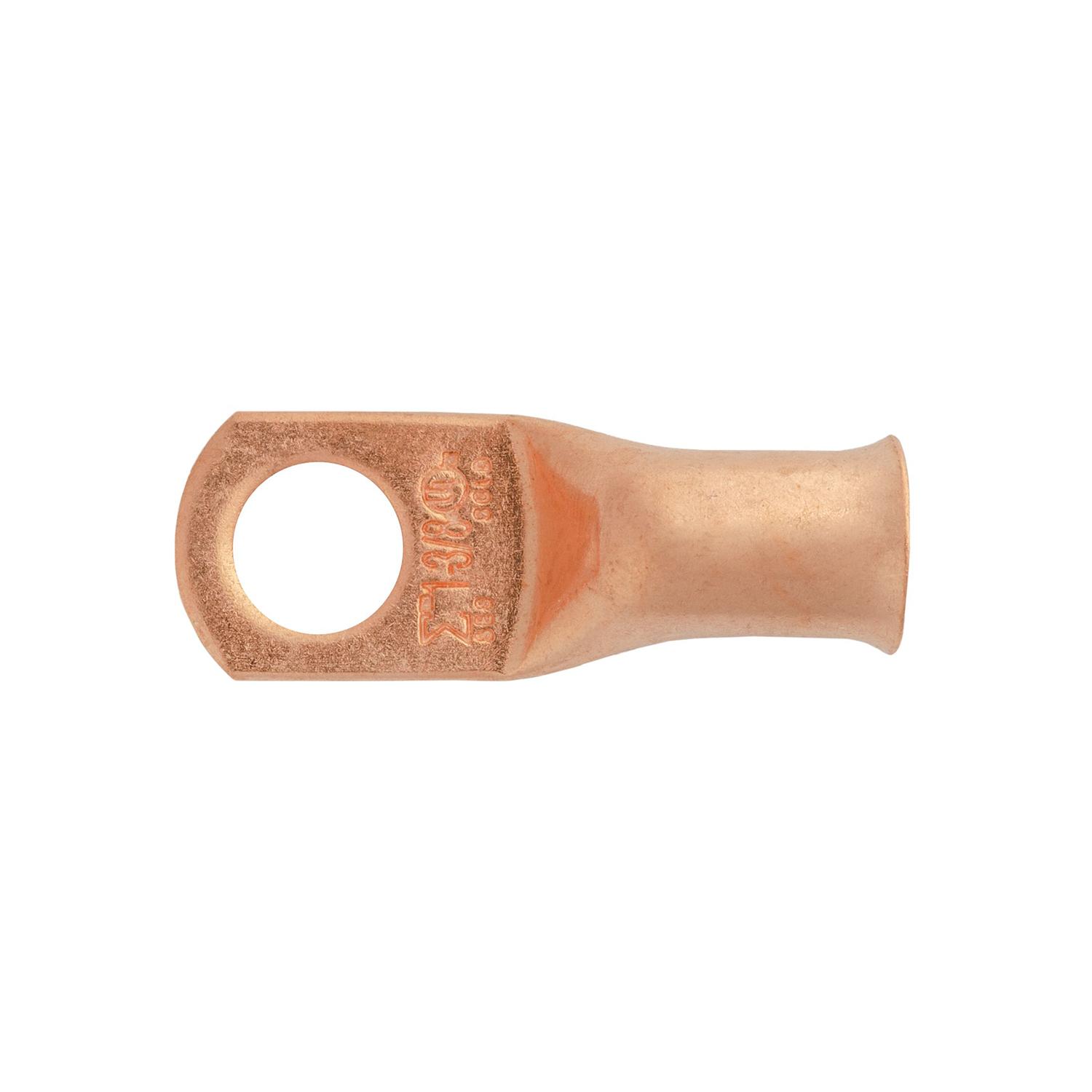 5 pcs/pk- Copper Battery Cable Lugs. 1 Gauge. 3/8