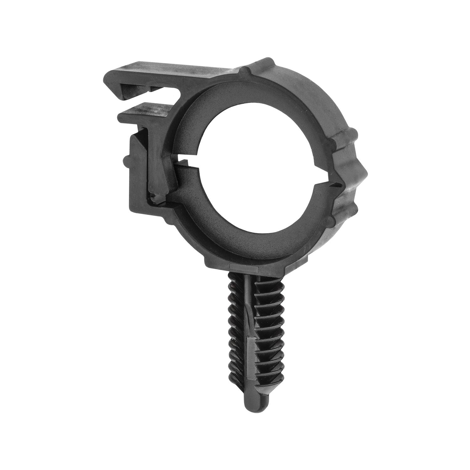 25 pcs/pk- 6.3mm Wire Loom Routing Clip.625 I.D., Panel Range 12.5mm, Material Nylon, Color Black