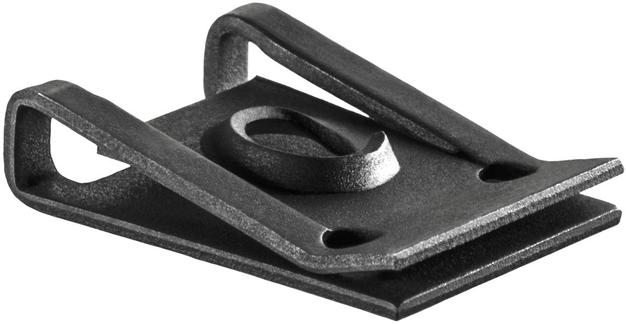 50 pcs/pk- #14 (M6.3) Spring Type U-Nut #14 Screw Panel Range .025-0.125, Overall Length 0.815