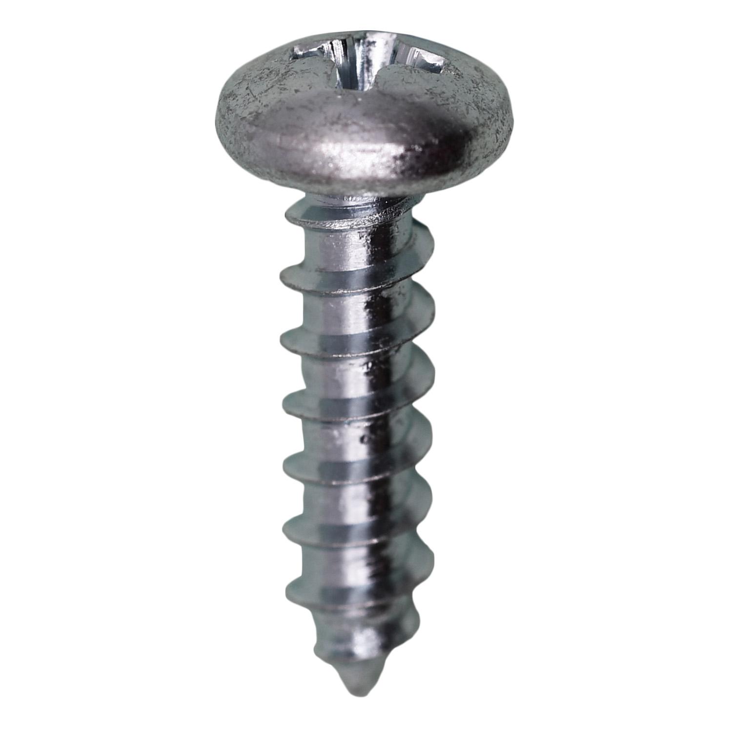100 pcs/pk- #10 x 3/4 Phillips Pan Head Tap Screw Zinc
