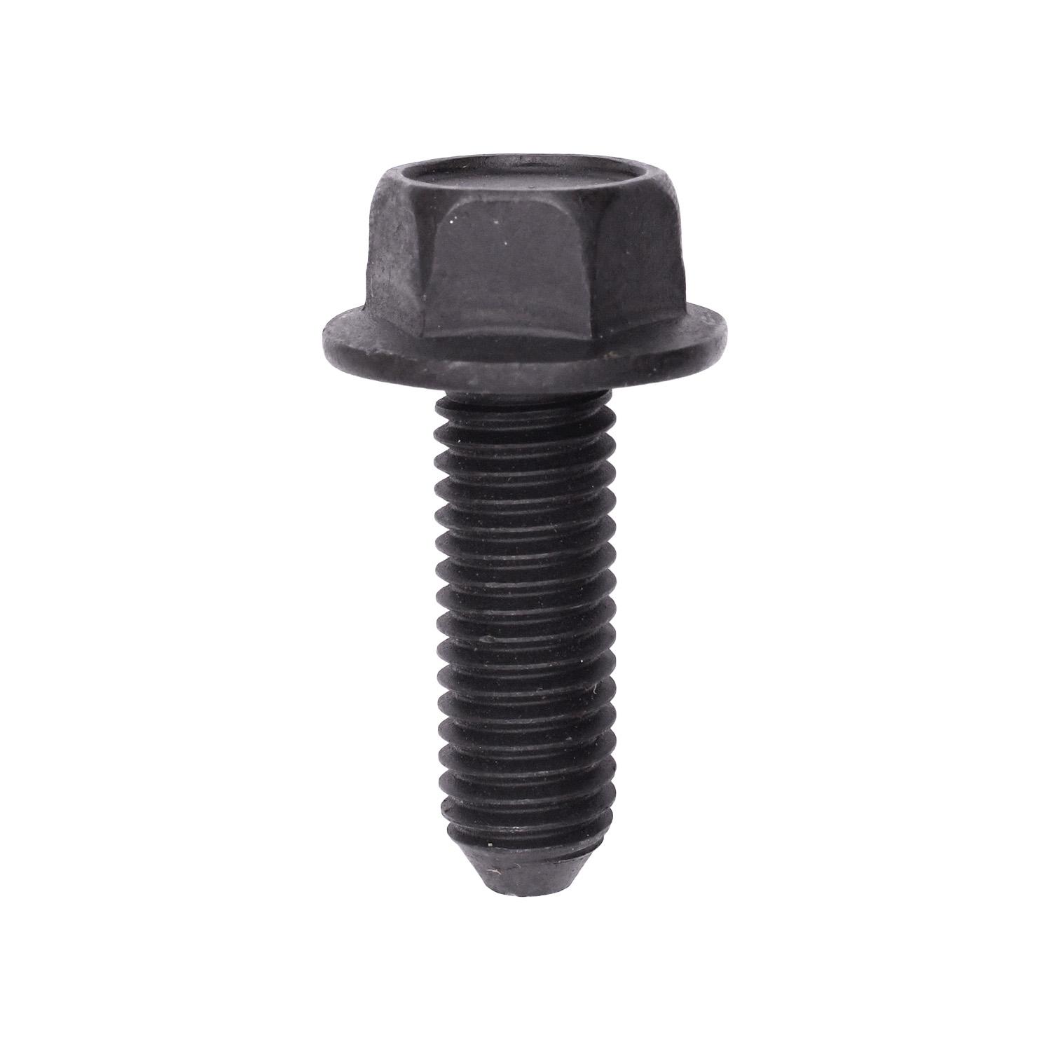 25 pcs/pk- Hex Flange Head Cap Screw M10-1.5 x 30mm, Flange Diameter 25mm, Finish Black