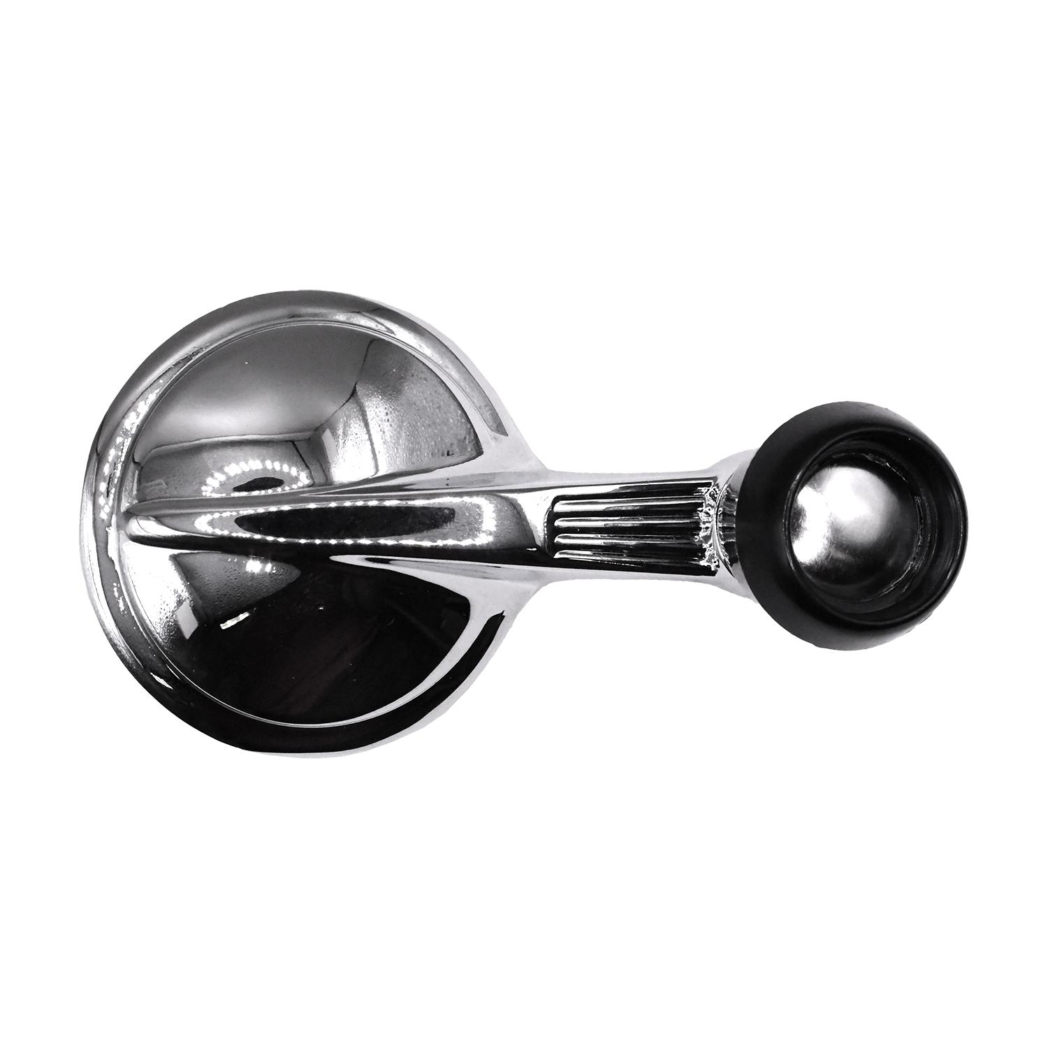 6 pcs/pk- Window Regulator Handle, Finish Chrome & Black Knob