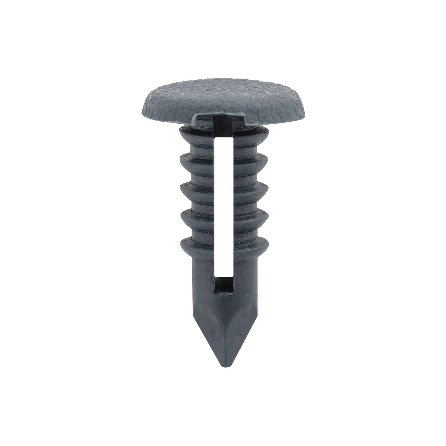 100 pcs/pk- 6.35mm Interior Trim Retainer 14943-05210 Dl, Overall Length 22mm, Head Style Textured, Rivet Length 21mm, Panel Range 1.0mm - 10mm, Material Nylon, Color Blue, Type Single Head