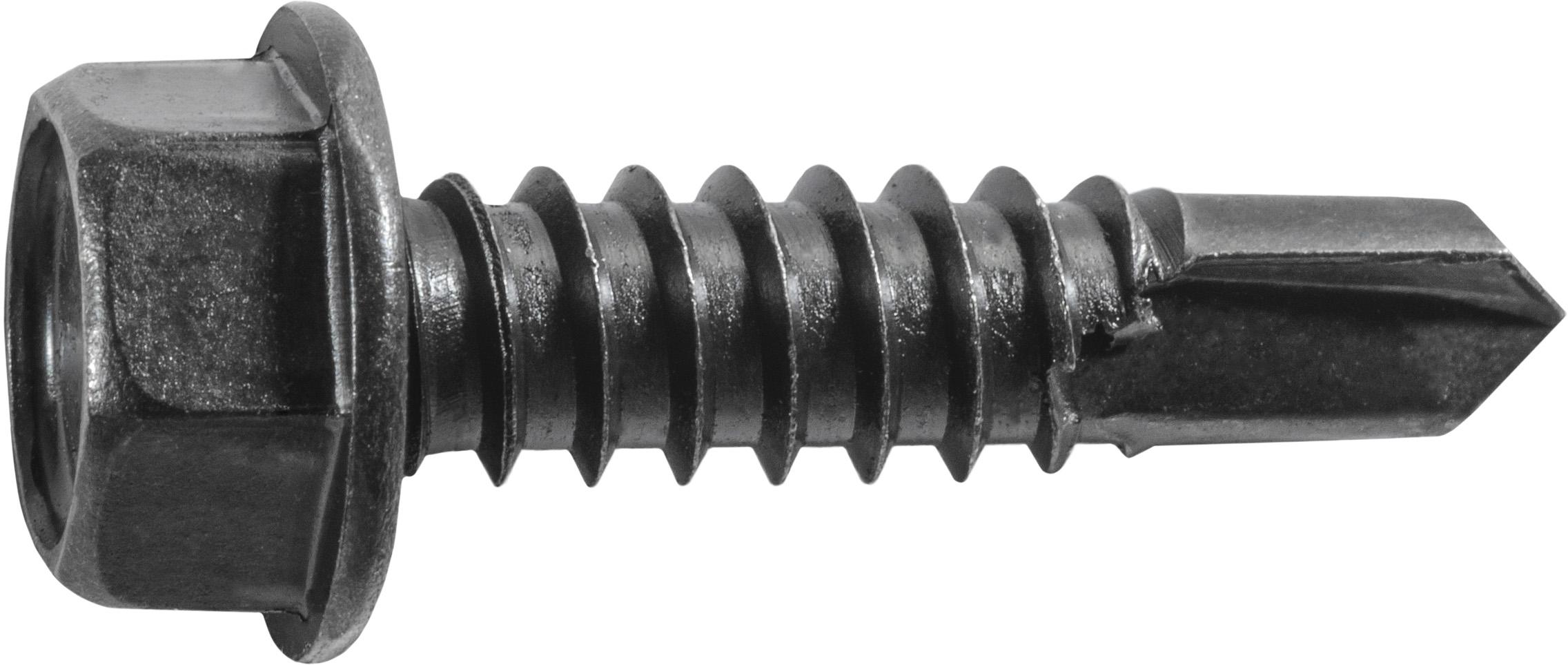 50 pcs/pk- #14 (M6.3) Hex Washer Head Tapping Screw with Tek Point #14 x 1