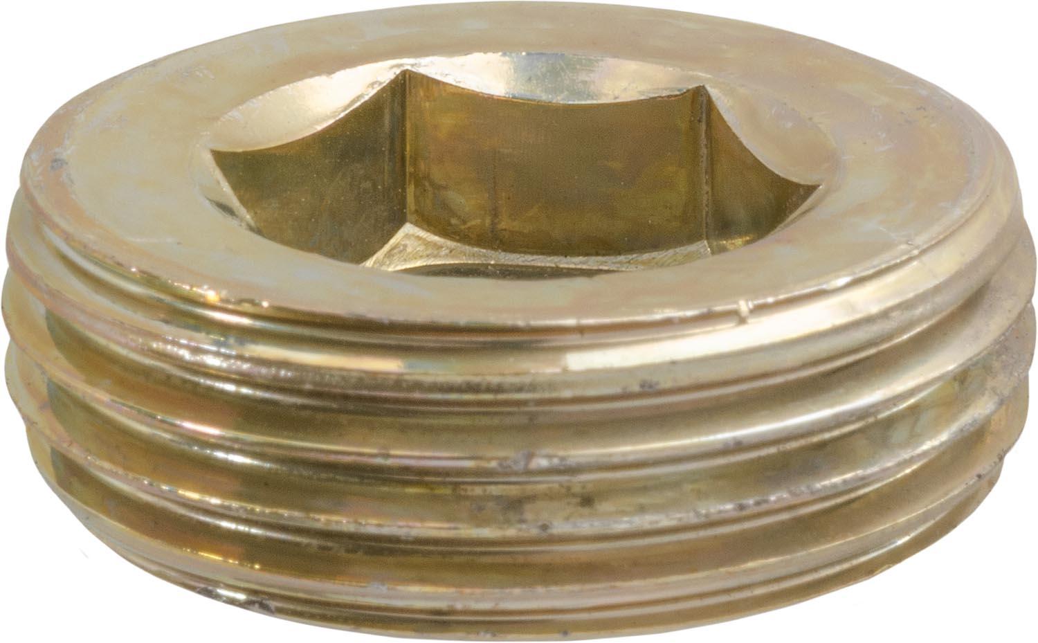 5 pcs/pk- 12mm Pipe Plug, Head Style Socket Head, Finish Yellow Zinc Chromate, Type British Pipe Plug