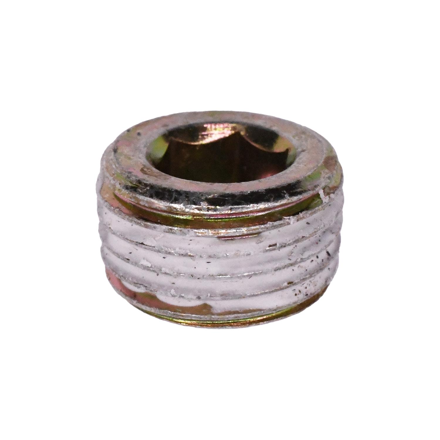 10 pcs/pk- M16-1.5 M16x1.50 Metric Pipe Plug, Length 10mm, Head Style Socket Head, Finish Yellow Zinc Chromate