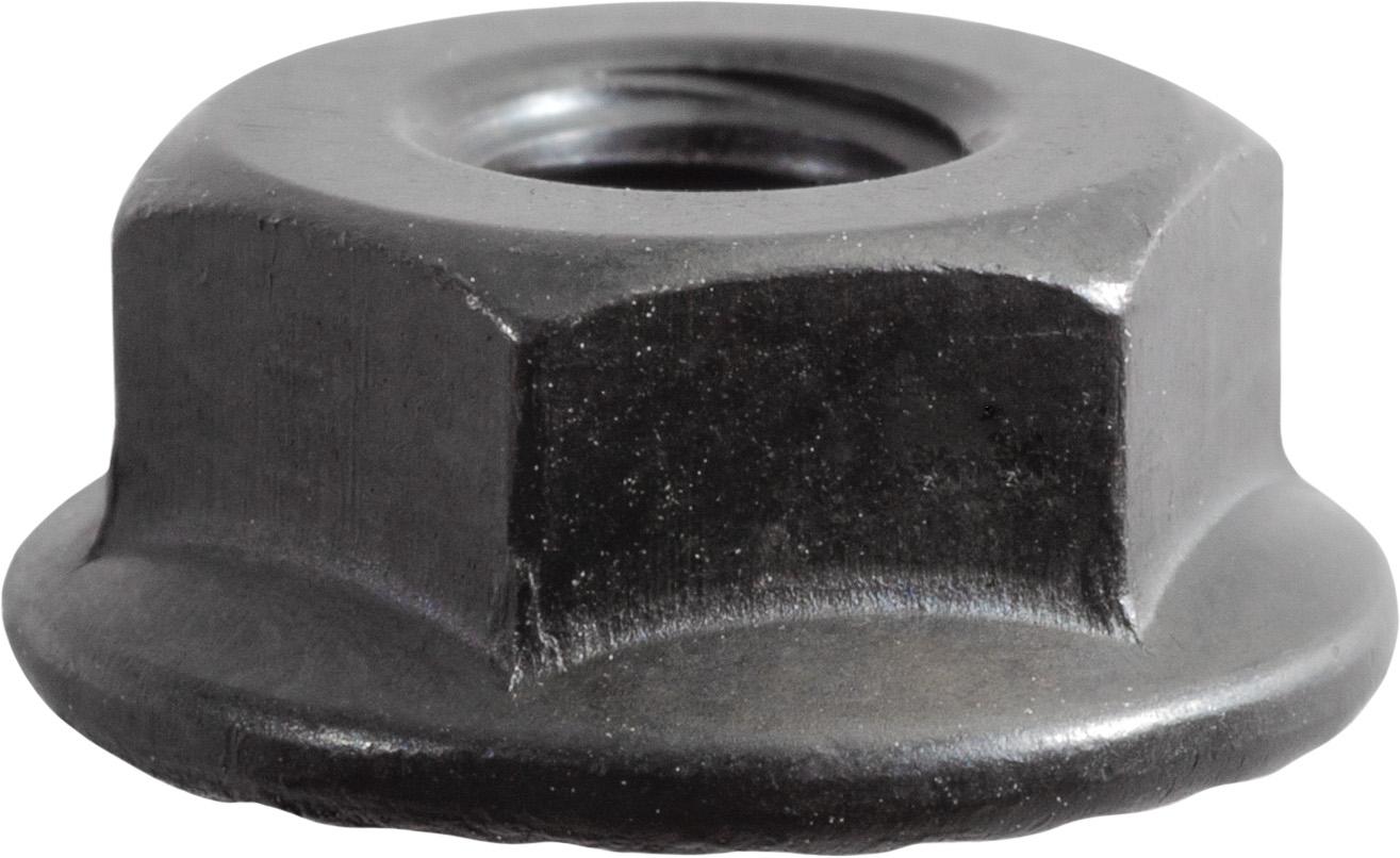 100 pcs/pk- #10-24 Hex Flange Spin Lock Nut 10-24, Flange Diameter 31/64