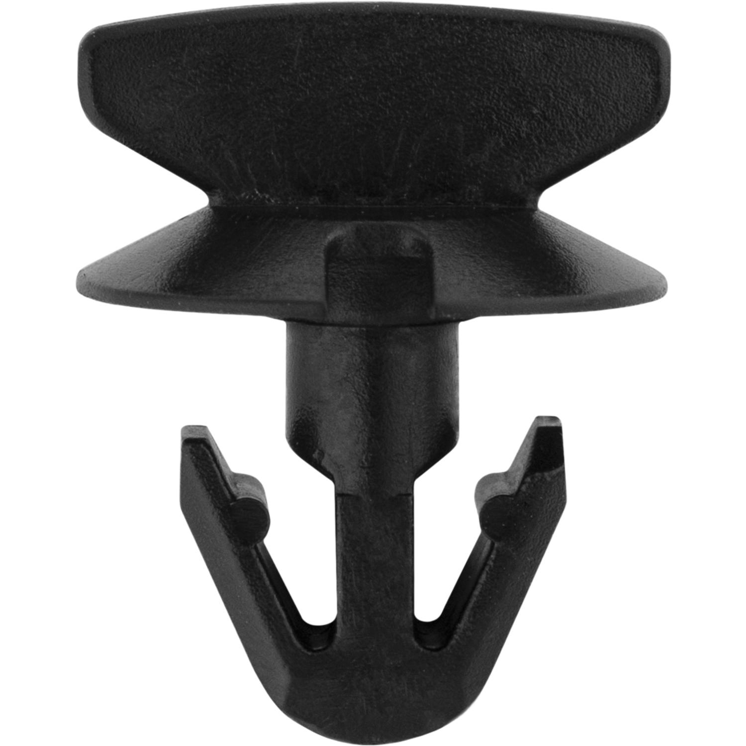 25 pcs/pk- Fender Apron Retainer, Head Diameter 18mm, Rivet Length 15mm, Material Nylon, Color Black