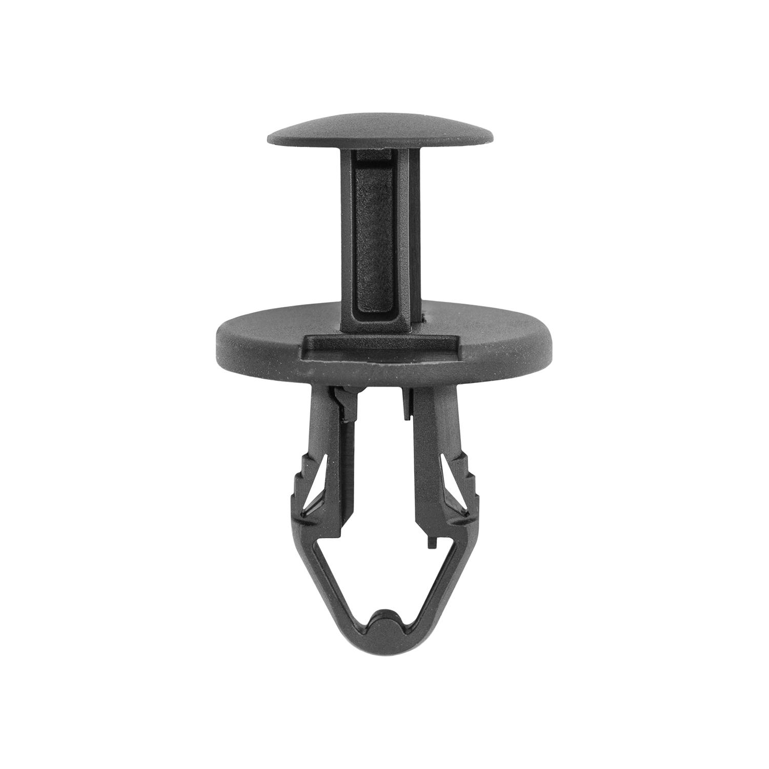 25 pcs/pk- 8mm Engine Under Cover Retainer, Head Diameter 18mm, Rivet Length 16mm, Color Black