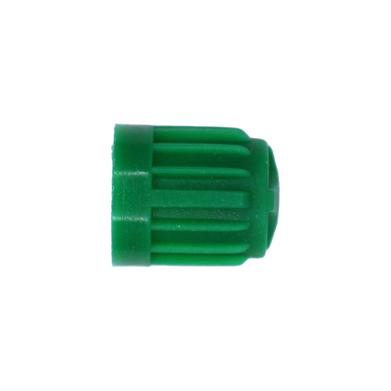 100 pcs/pk- Green Plastic Valve Stem Cap with SeAluminum Nitrogen