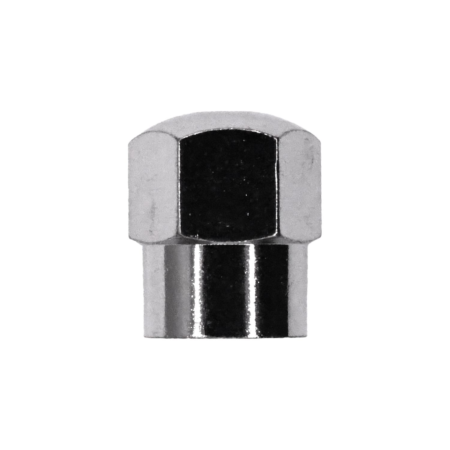 25 pcs/pk- Chrome Plated Metal Valve Stem Cap with O-Ring Seal
