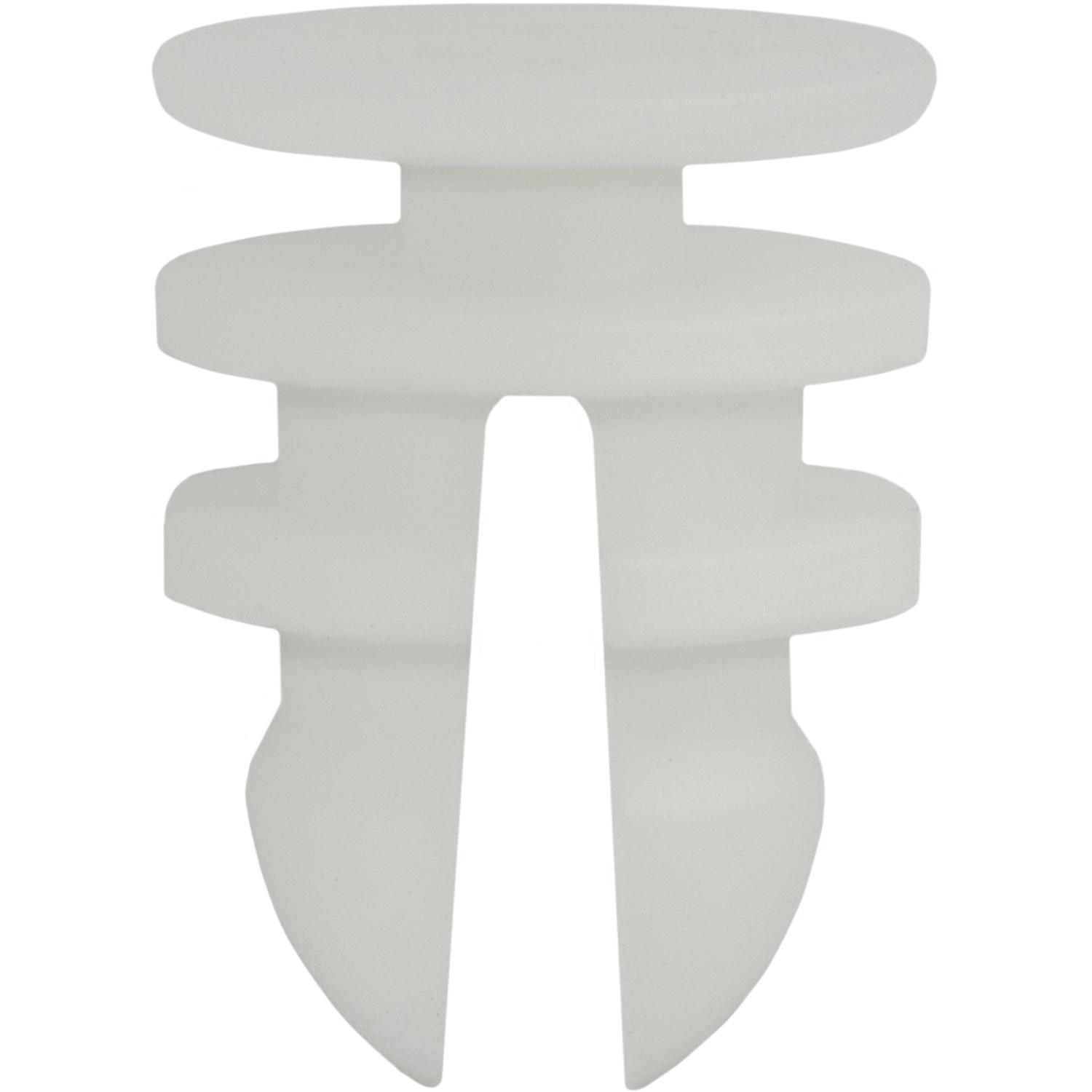 50 pcs/pk- Cowl and Luggage Retainer, Overall Height 20mm, Rivet Length 9.5mm, Finish White Nylon