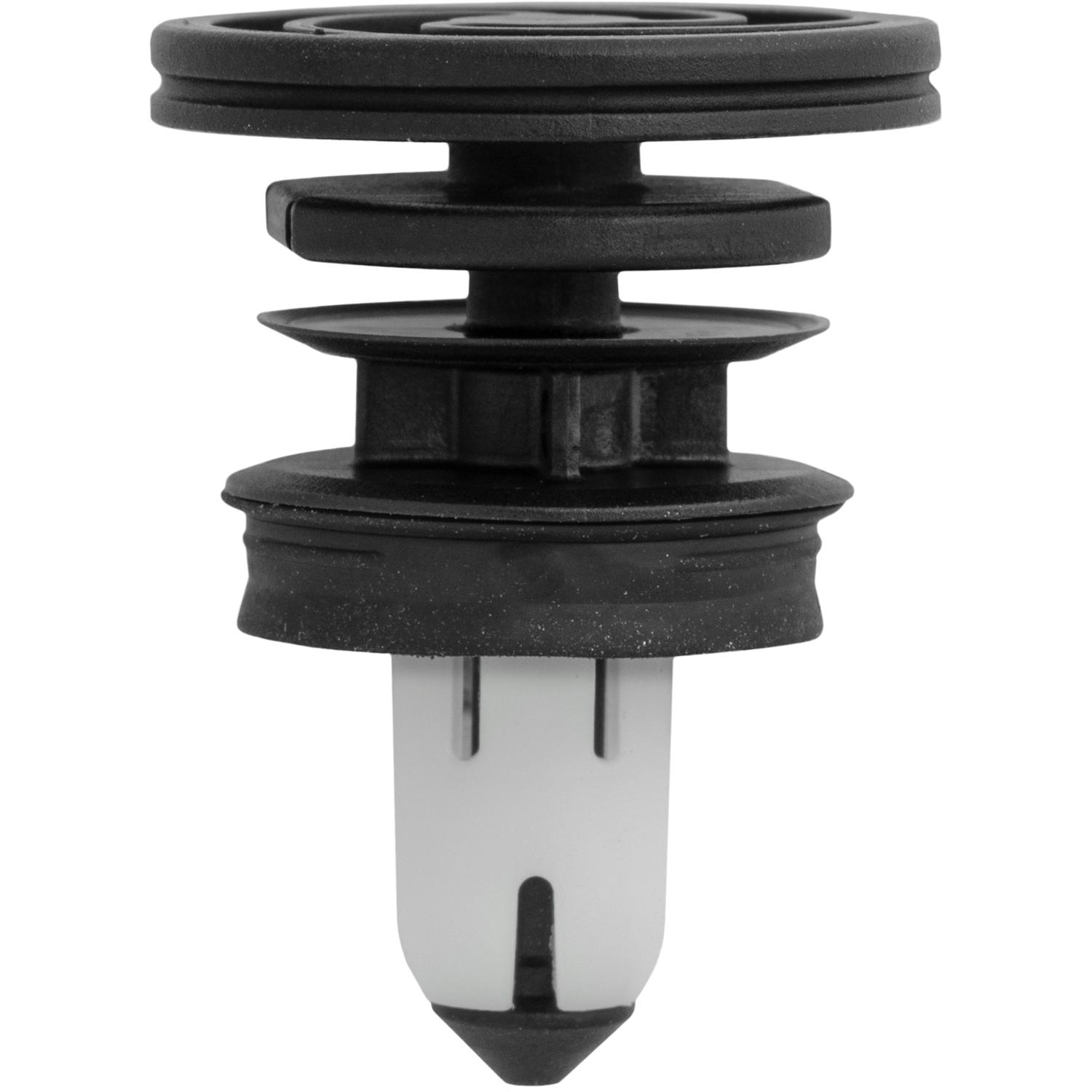 25 pcs/pk- Door Trim Panel Retainer, Overall Height 29.5mm, Rivet Length 12mm, Finish Black & White Nylon