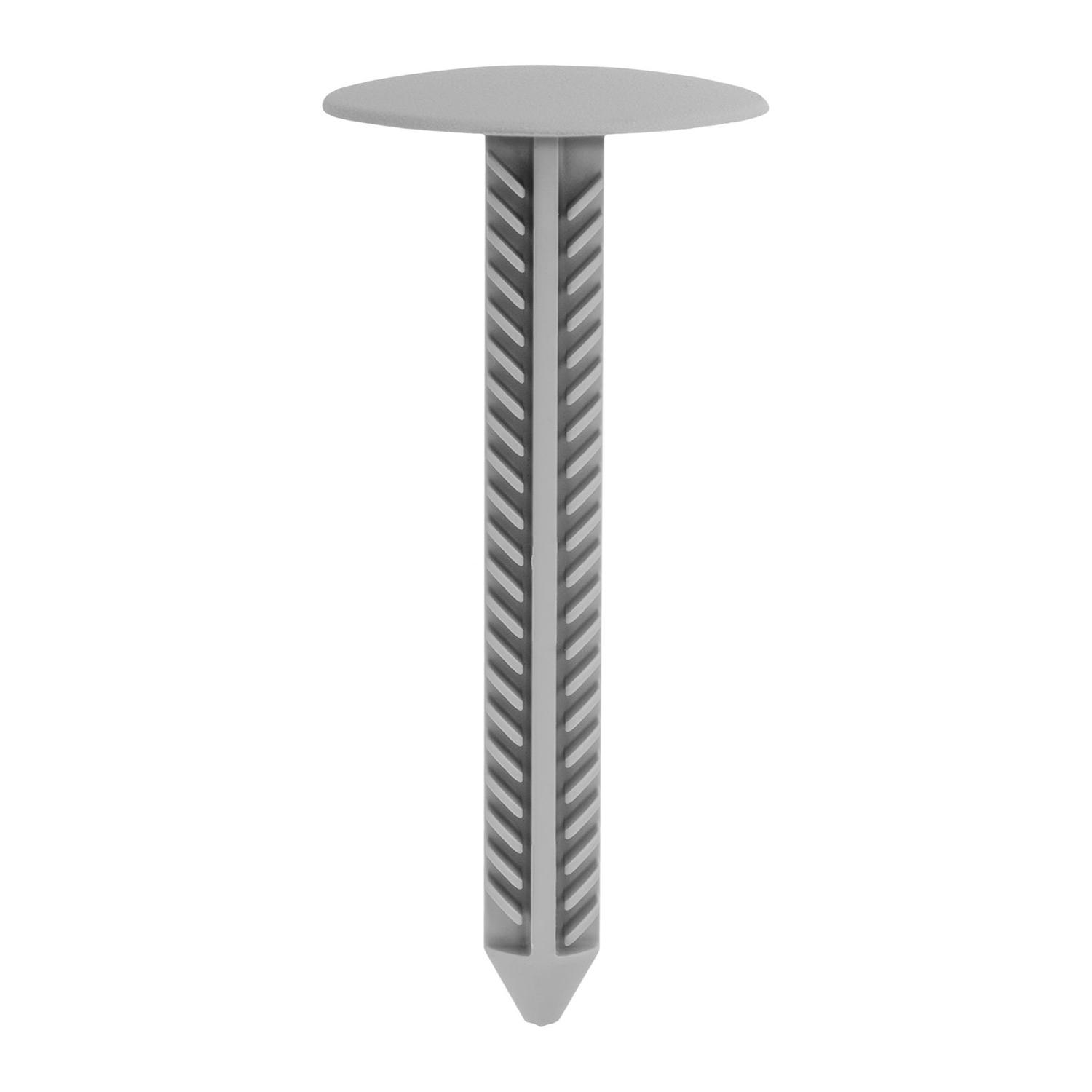 15 pcs/pk- Headliner Retainer, Overall Height 66mm, Rivet Length 63.5mm, Material Nylon, Color Gray