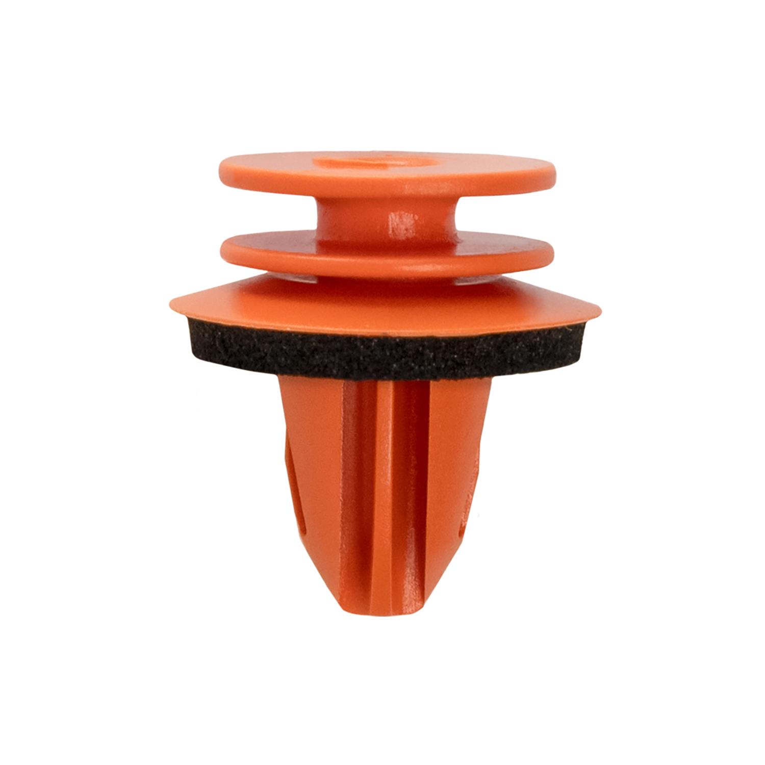 25 pcs/pk- Door Trim Panel Retainer, Rivet Length 13mm, Material Nylon, Color Orange