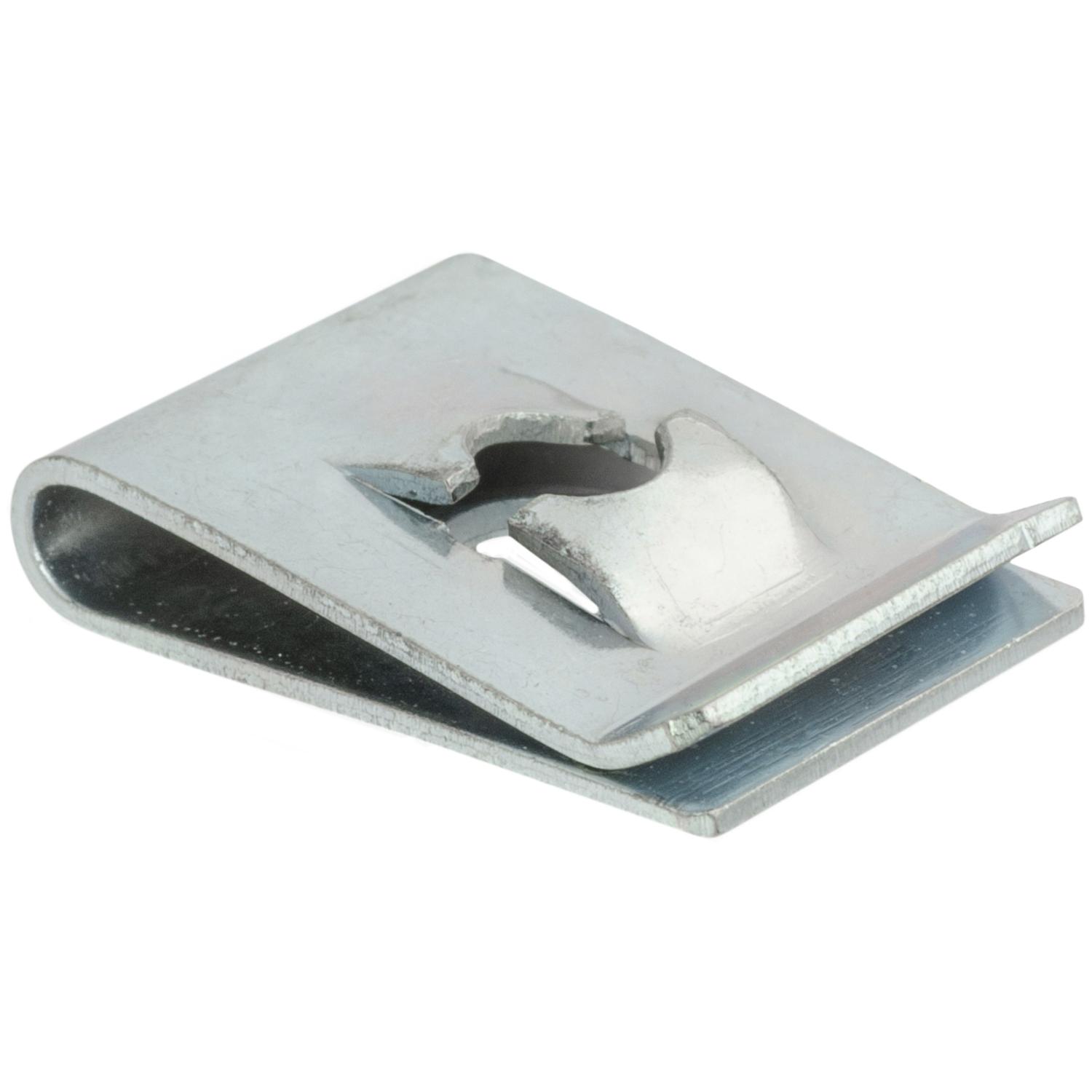50 pcs/pk- Spring Type U-Nut M5 Panel Range8mm - 2.5mm, Length 20mm, Width 13MM, Panel Range 0.8mm - 2.5mm, Finish Zinc