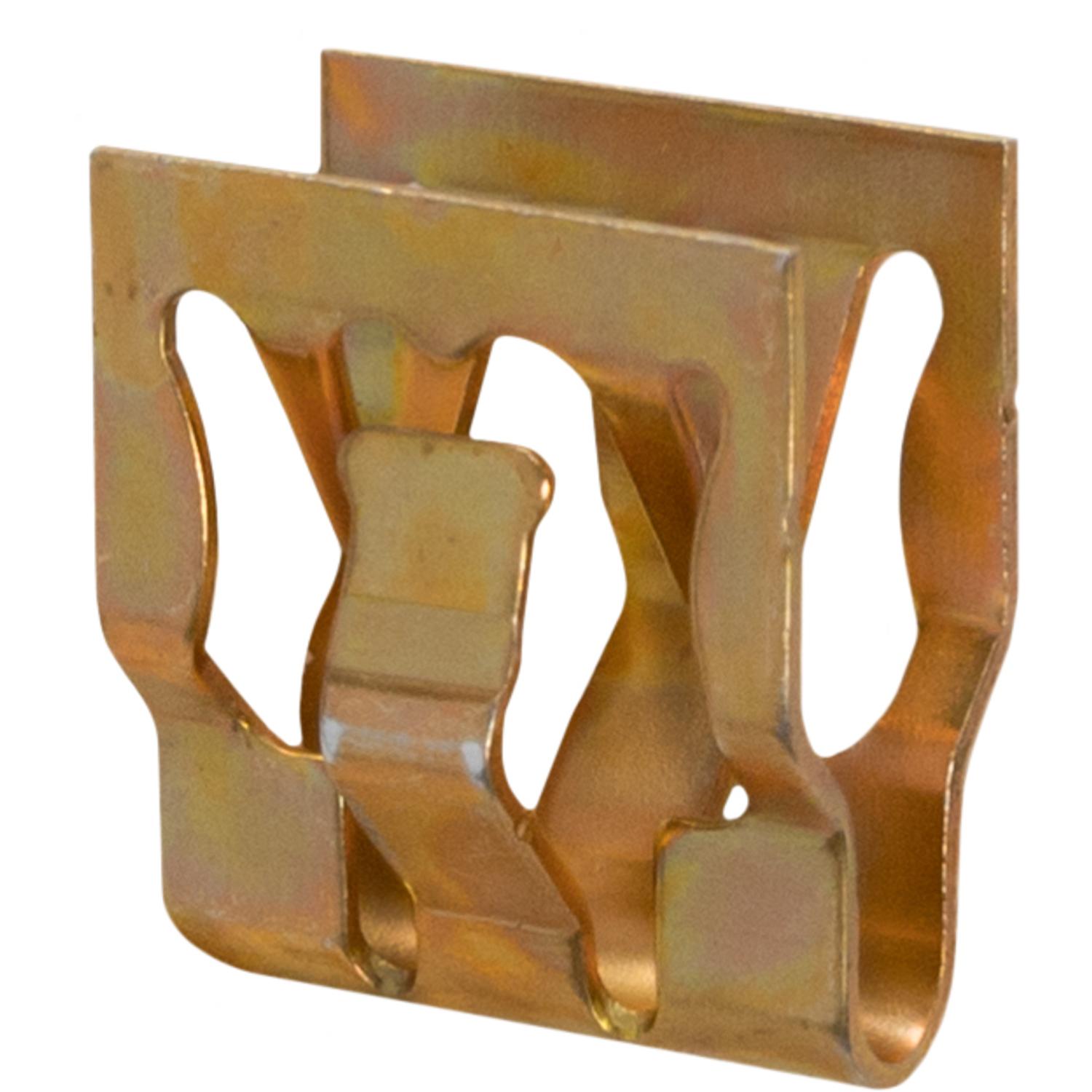 50 pcs/pk- 11.3mm Radiator Cover and Trim Panel Fastener, Width 10MM, Material Steel, Finish Yellow Zinc