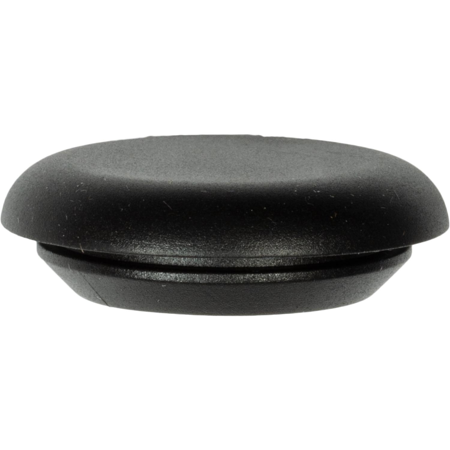 15 pcs/pk- Body Drain Plug, Width 8MM, Overall Height 10mm, Head Diameter 33mm, Fits Hole Size 25mm, Material Rubber, Color Black