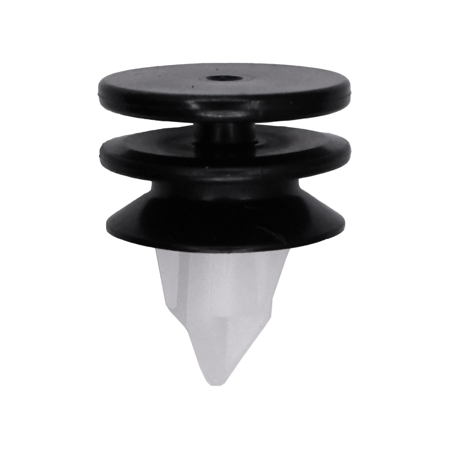 15 pcs/pk- Door Trim Panel Retainer, Overall Height 22.5mm, Rivet Length 12mm, Material Nylon, Color Black & White