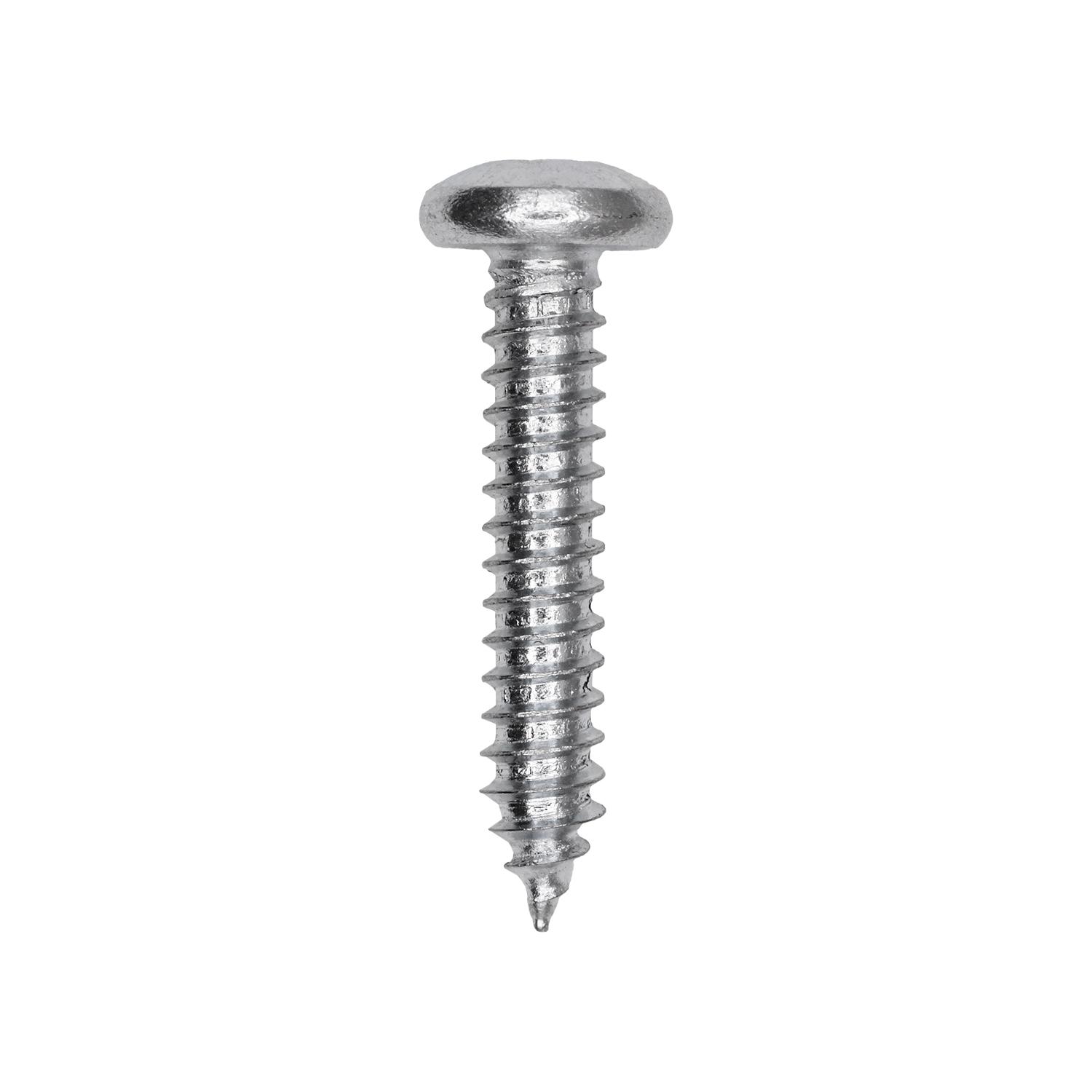 100 pcs/pk- Square Drive Pan Head Tapping Screw, Zinc Finish - #14 x 1-1/4
