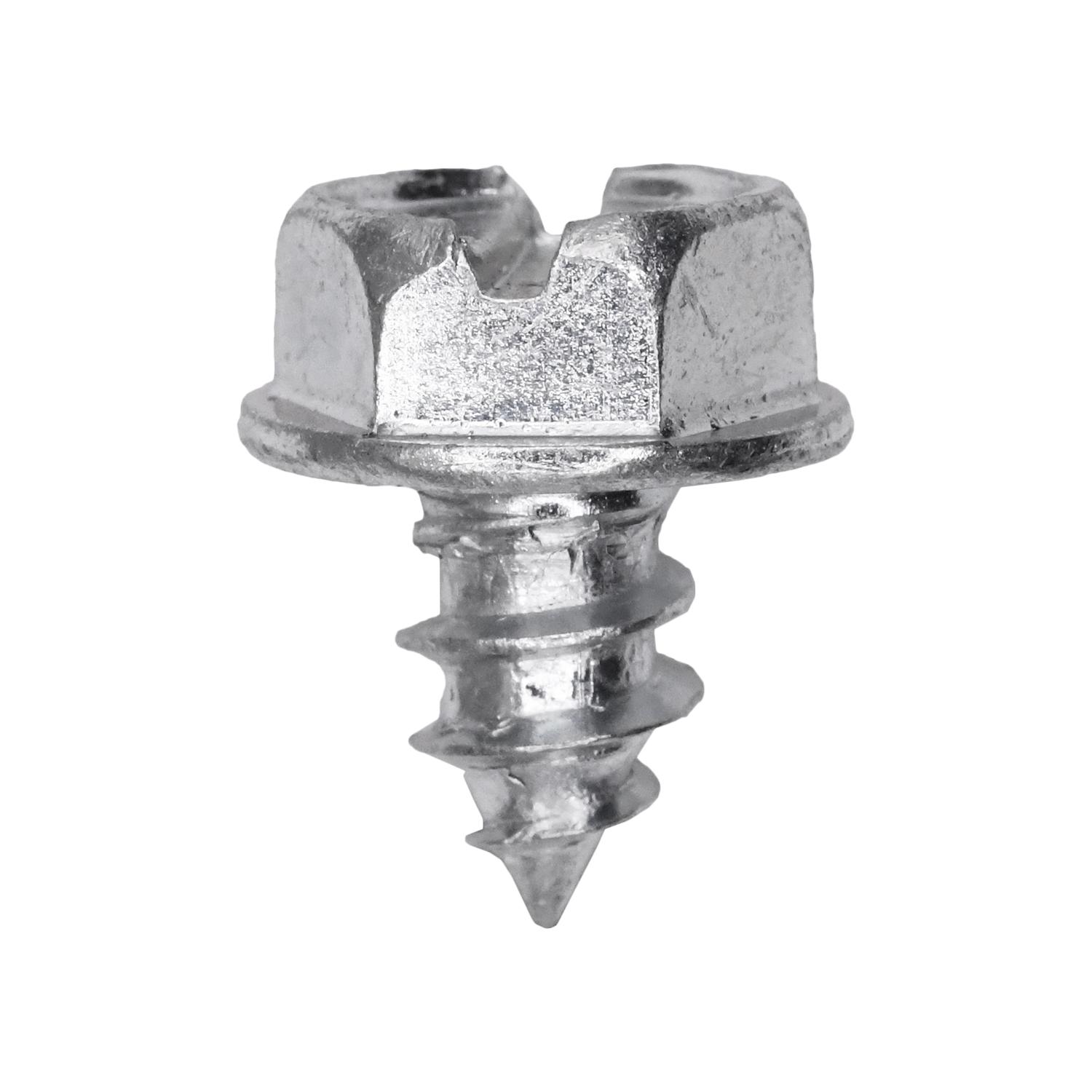 100 pcs/pk- Slotted Hex Wshr Head Tapping Screw, Zinc Finish - 5/16 x 1/2