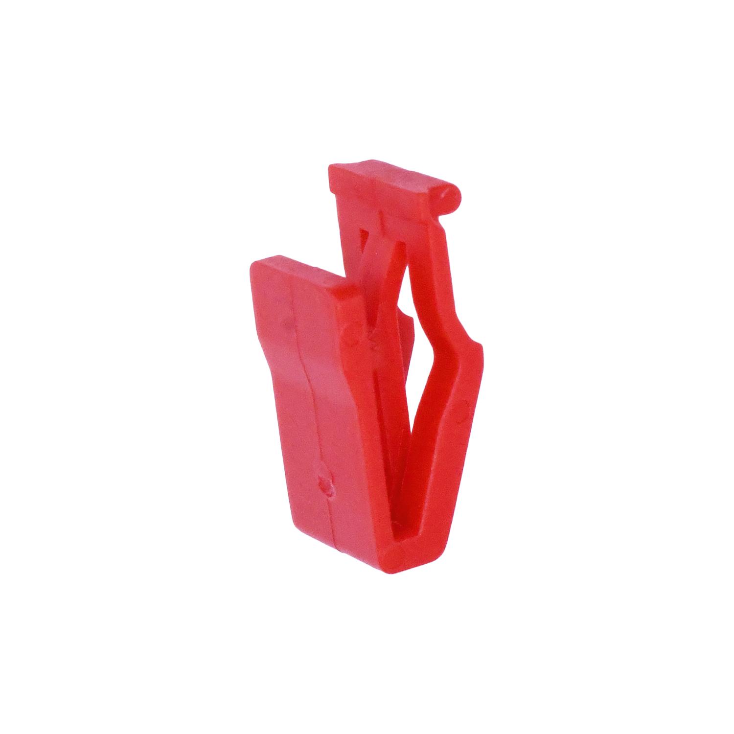 25 pcs/pk- Scuff Plate Clip, Width 7MM, Overall Length 15mm, Material Nylon, Color Red