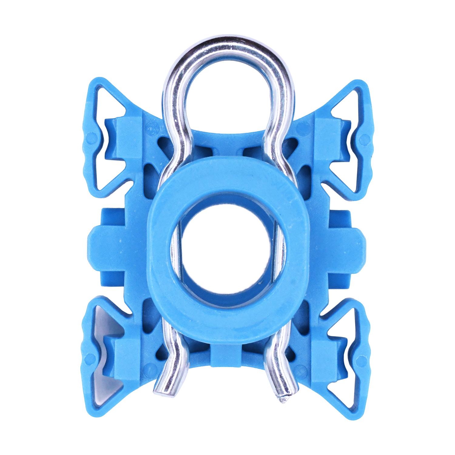 10 pcs/pk- Window Regulator Clip, Overall Length 34mm, Overall Width 12.5mm, Overall Height 29mm, Material Nylon, Color Blue