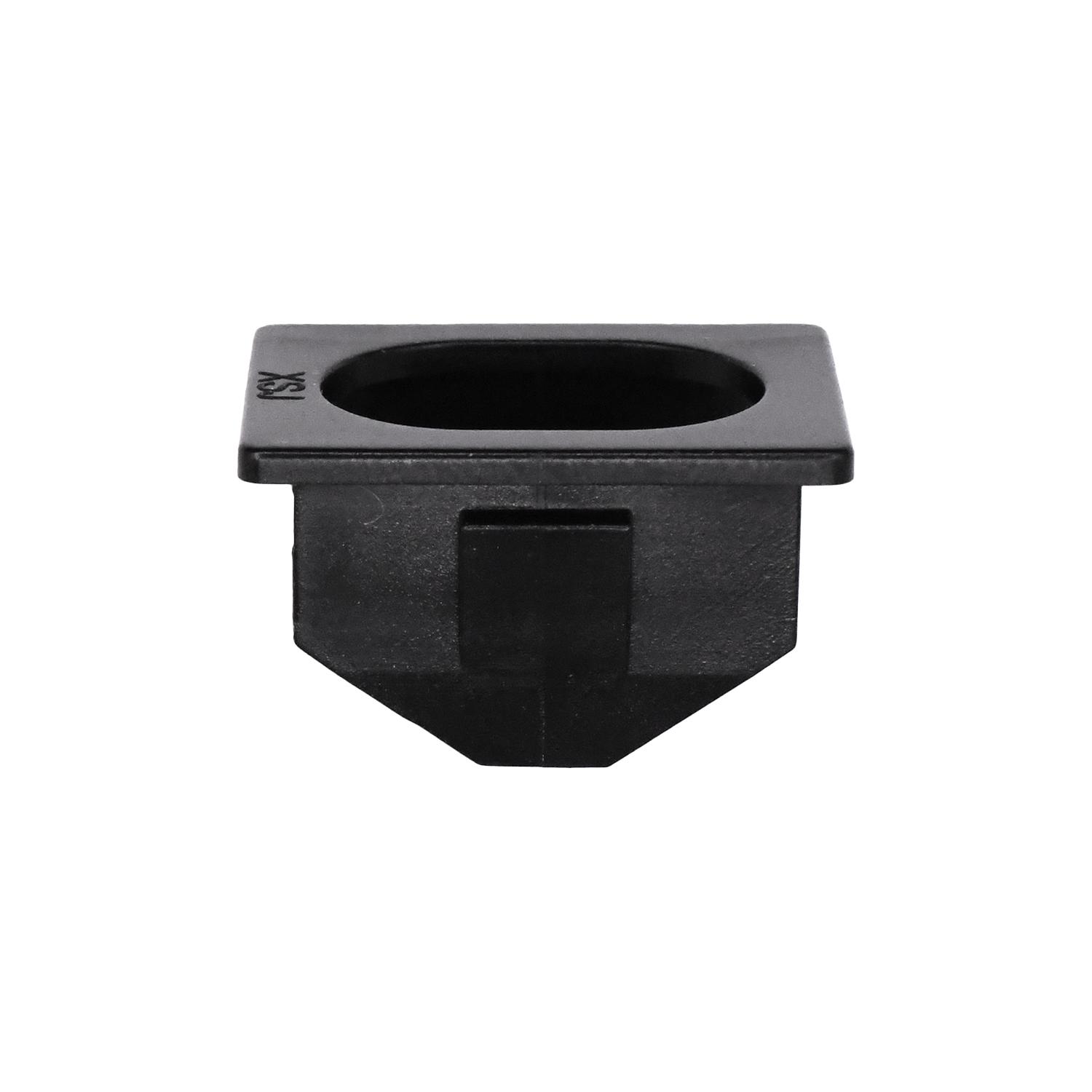 25 pcs/pk- Plug-In Nut, Overall Height 10mm, Rivet Length 9mm, Panel Range 1mm, Material Nylon, Color Black