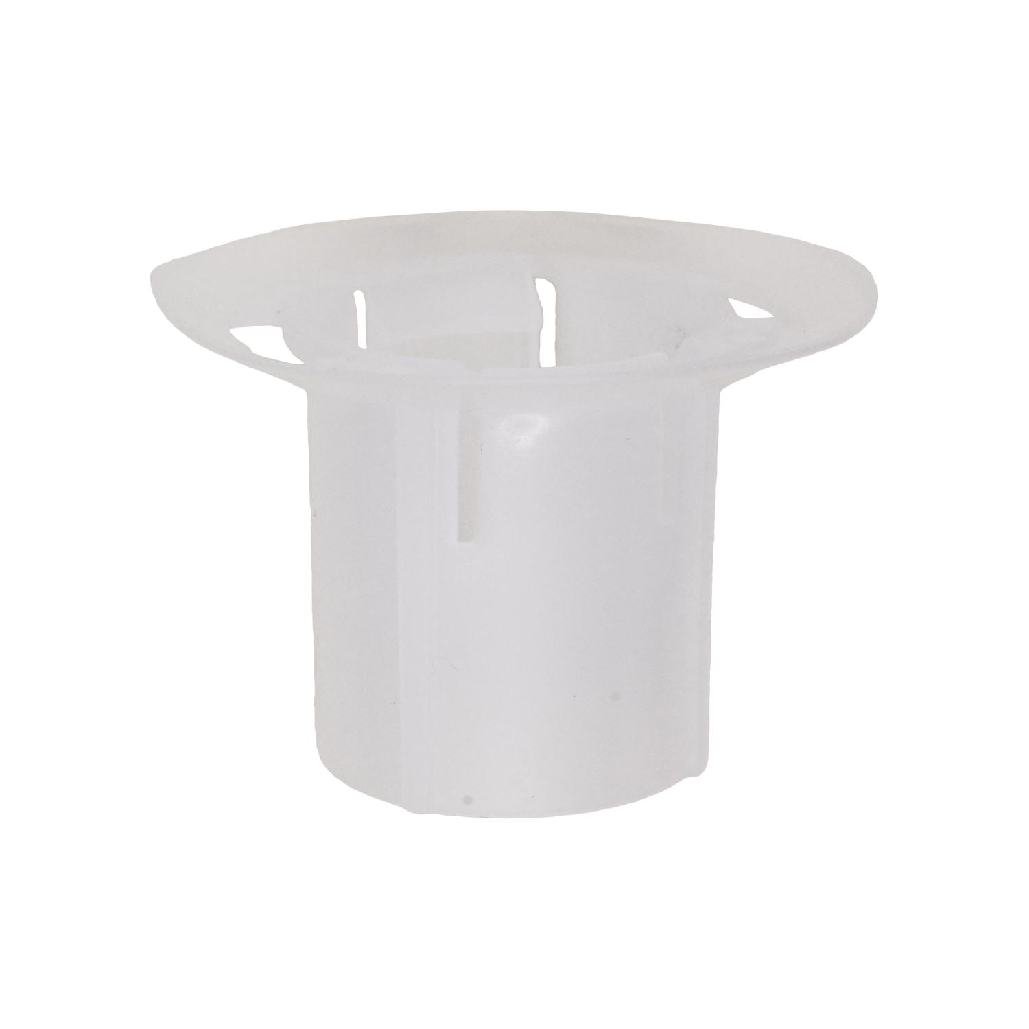 15 pcs/pk- Undercover Grommet, Thickness 1mm, Overall Length 22mm, Flange Diameter 34mm, Rivet Length 21mm, Fits Hole Size 20.5mm, Material Nylon, Color White
