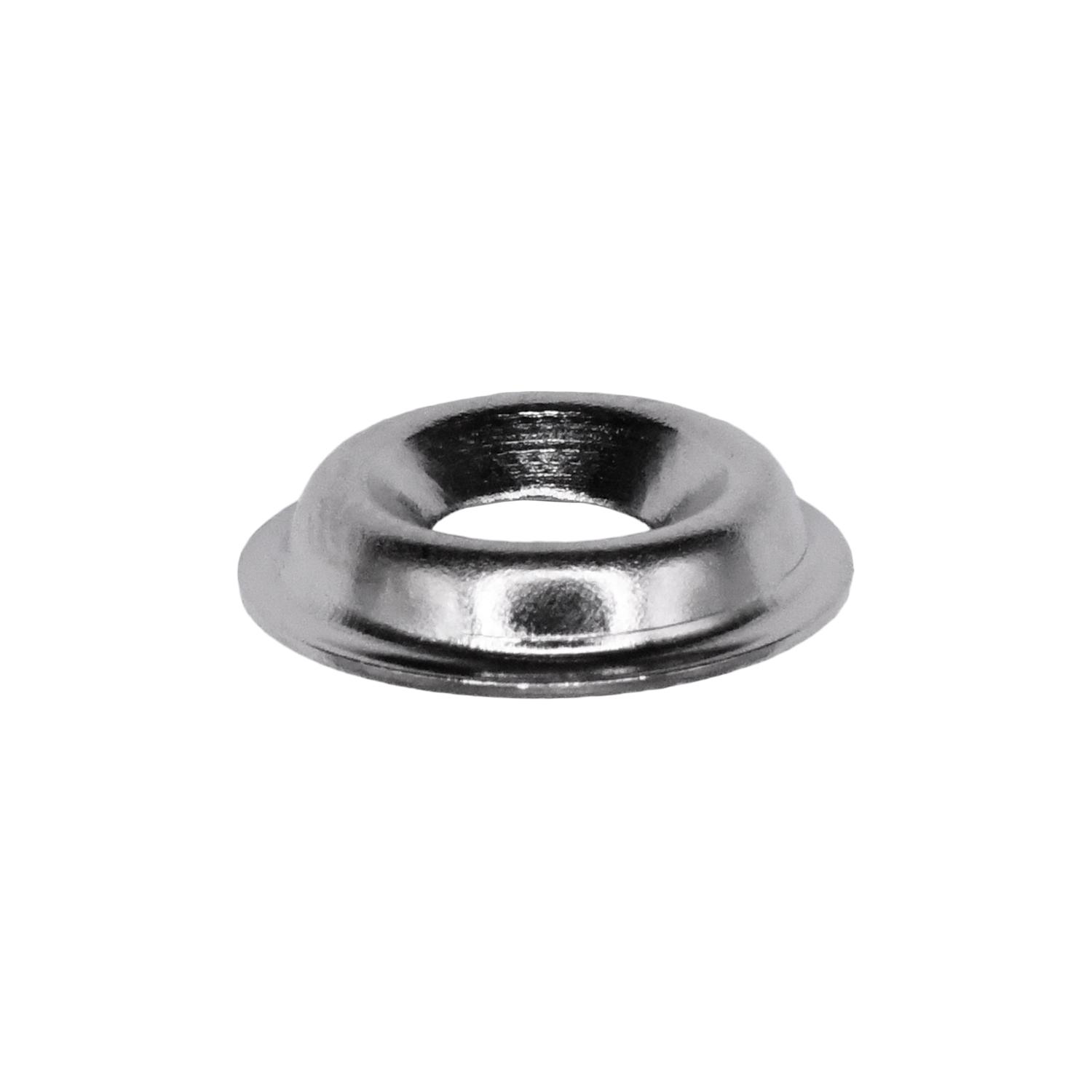 100 pcs/pk- #6 Flanged Countersunk Washer Nickel/Brass