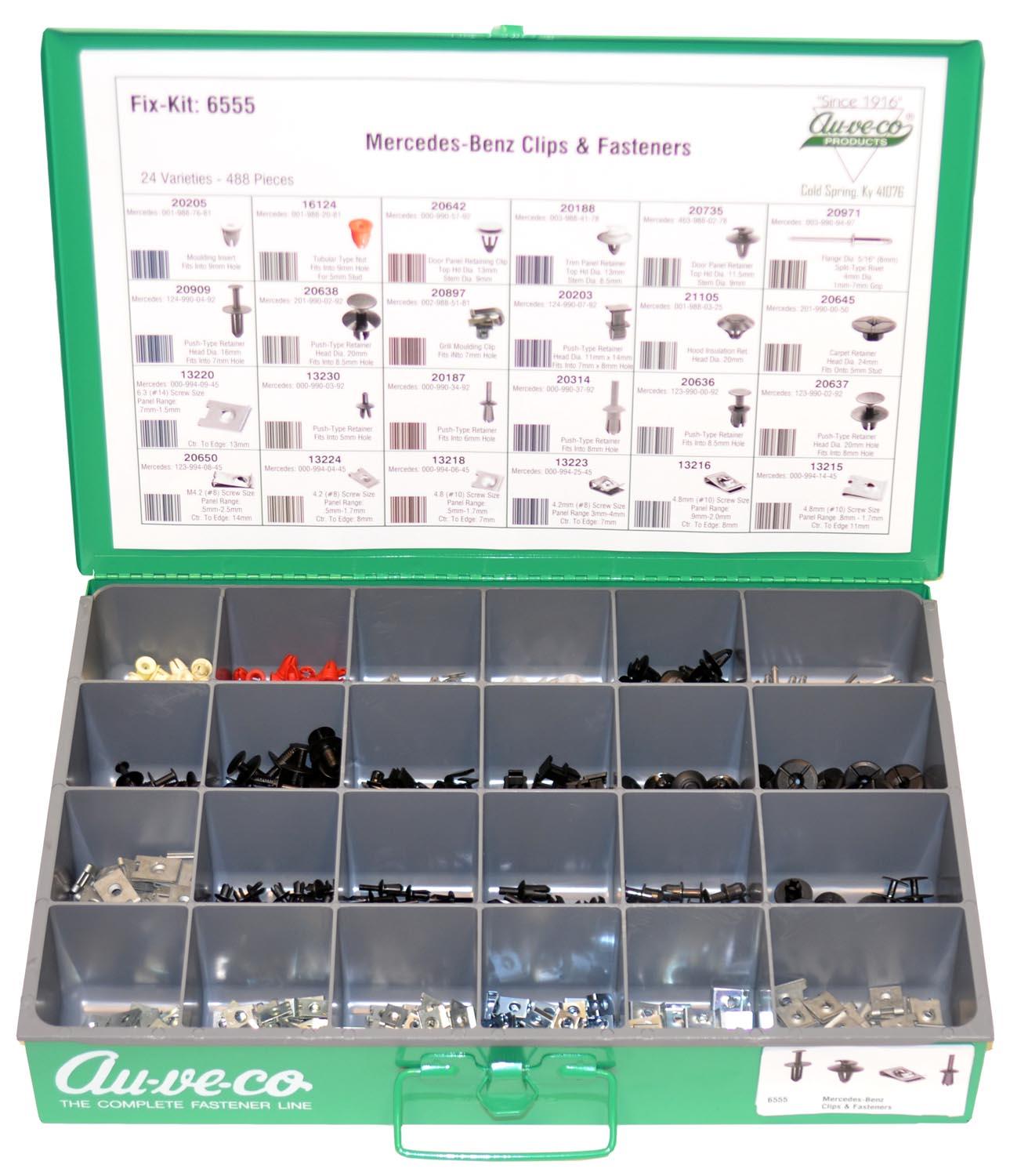 1 pcs/pk- Clips And Fasteners Assortment, Type 6500 Series Large Drawer FIX-KITS