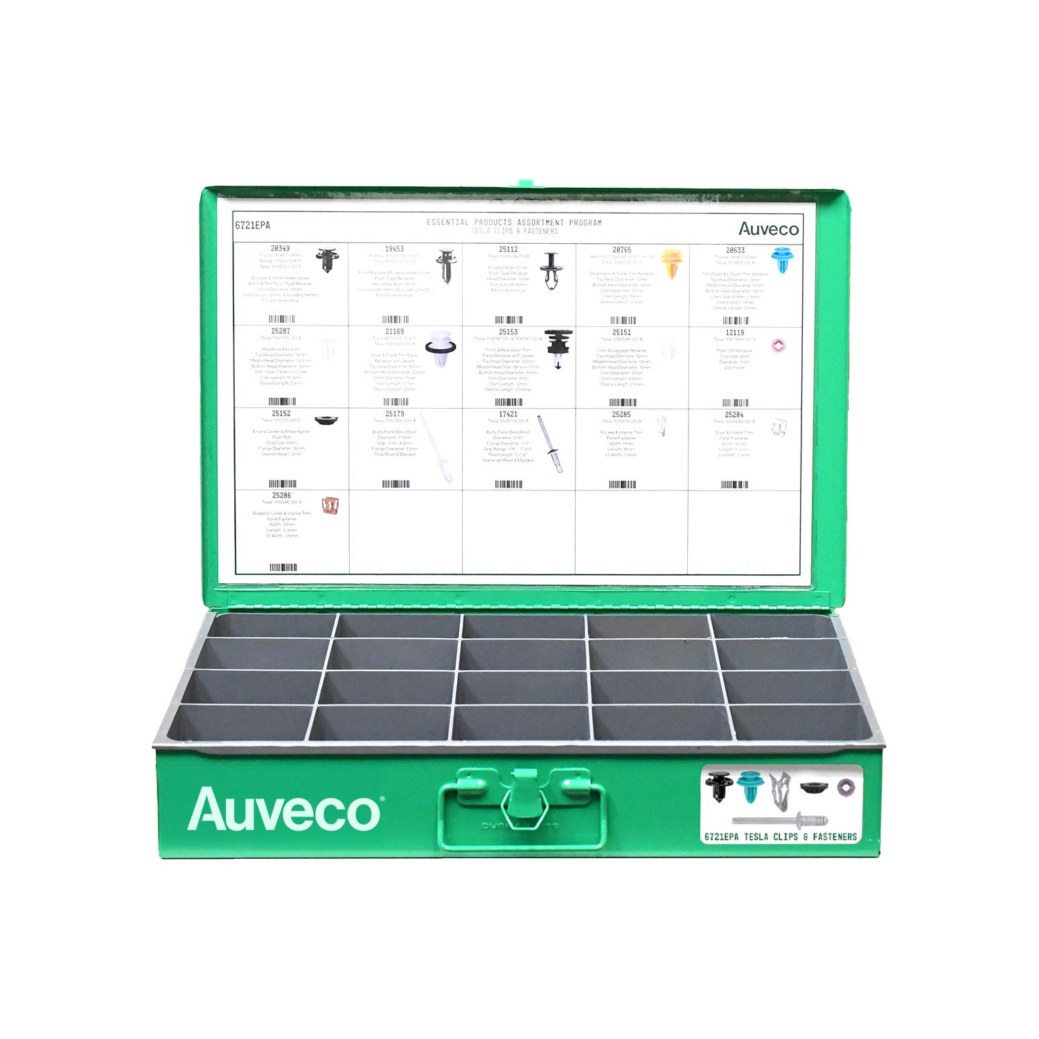 1 pcs/pk- EPA Retainers, Clips and Fasteners. 16 Items 320 Pieces, Type 6721 EPA Assortment