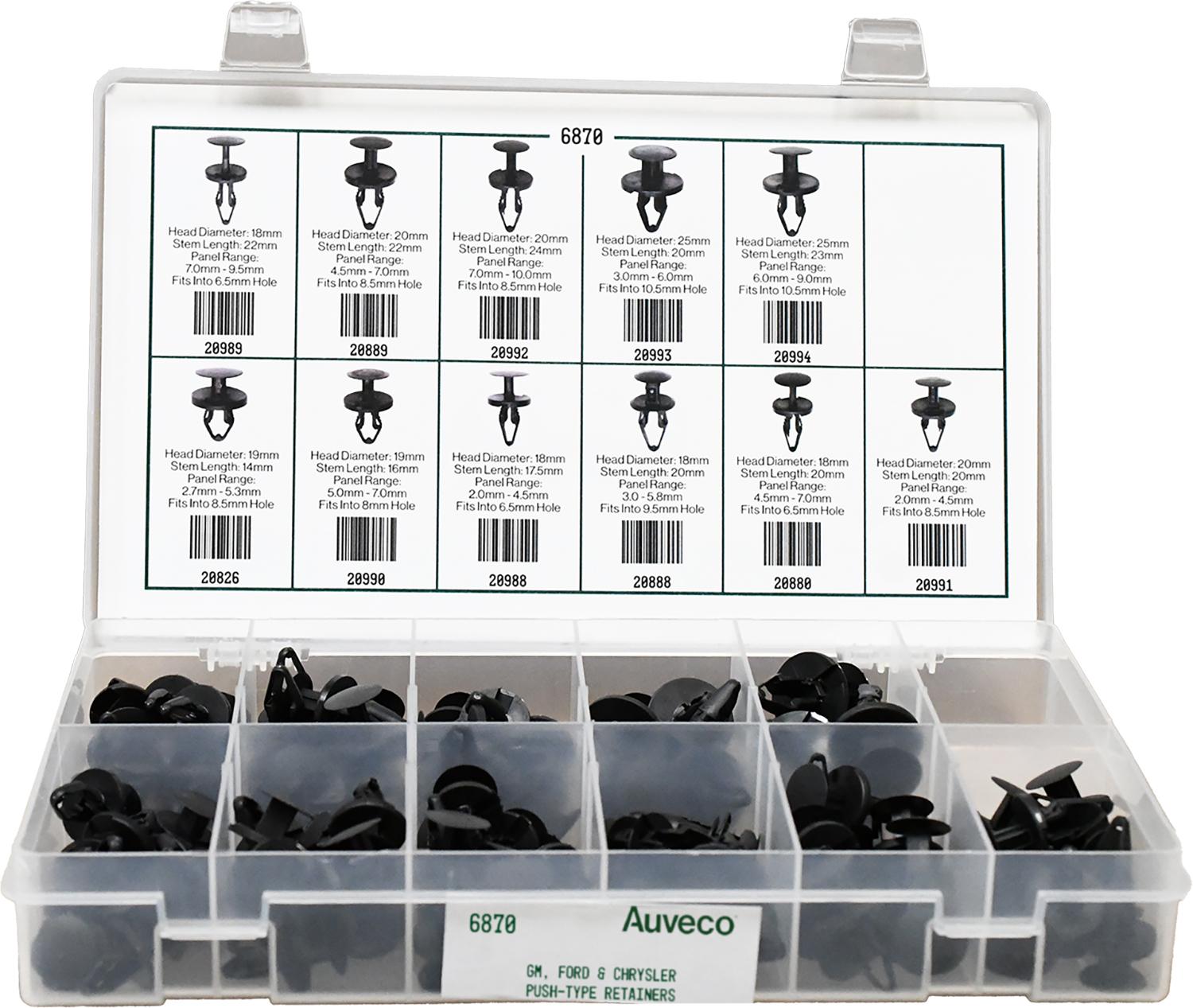 1 pcs/pk- Push-Type Retainer Quick-Select Kit -- Assortment