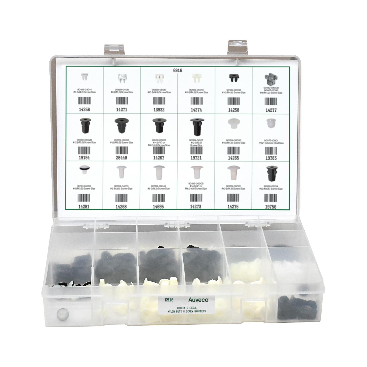1 pcs/pk- Nylon Nuts And Screw Grommets Quik-Select Ii Kit Assortment