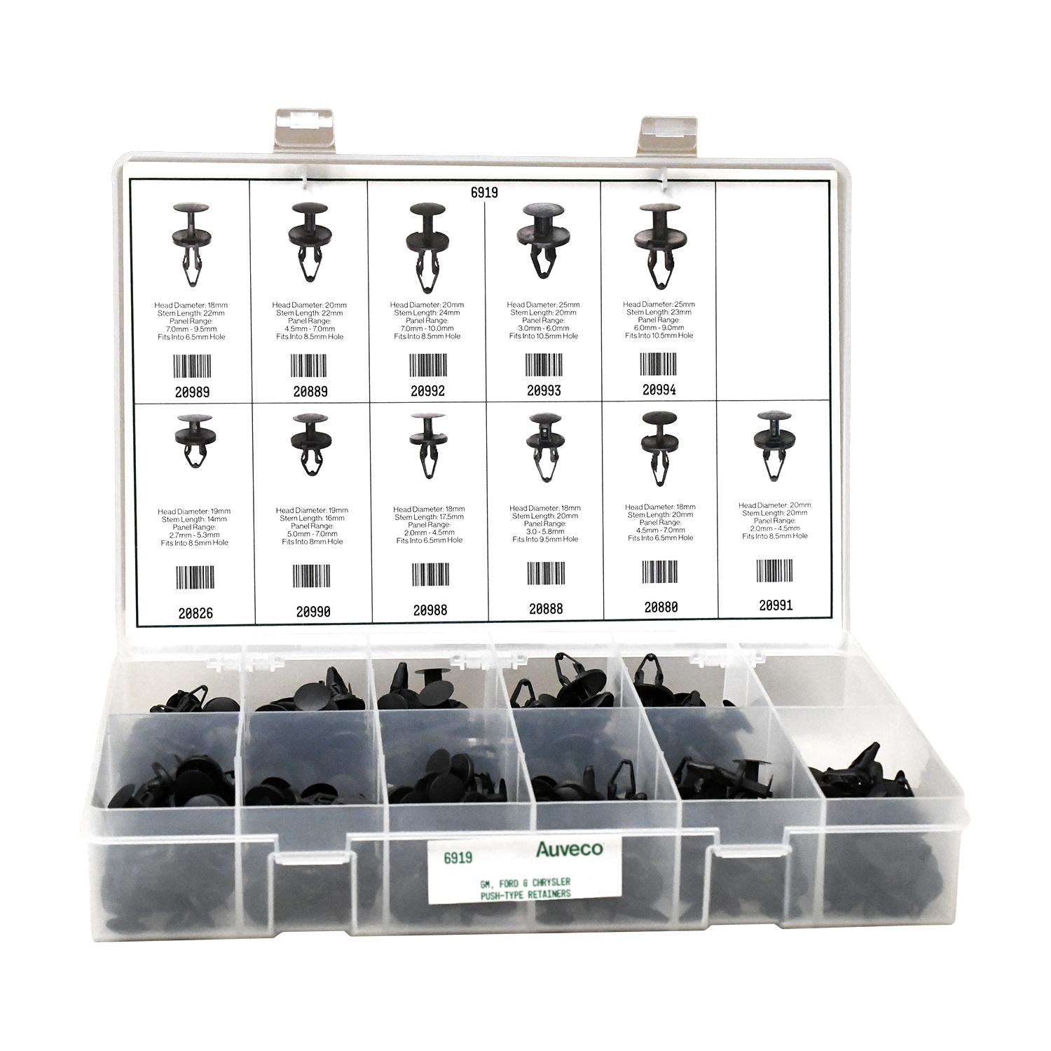 1 pcs/pk- Push-Type Retainer Quick Select Ii Kit Assortment