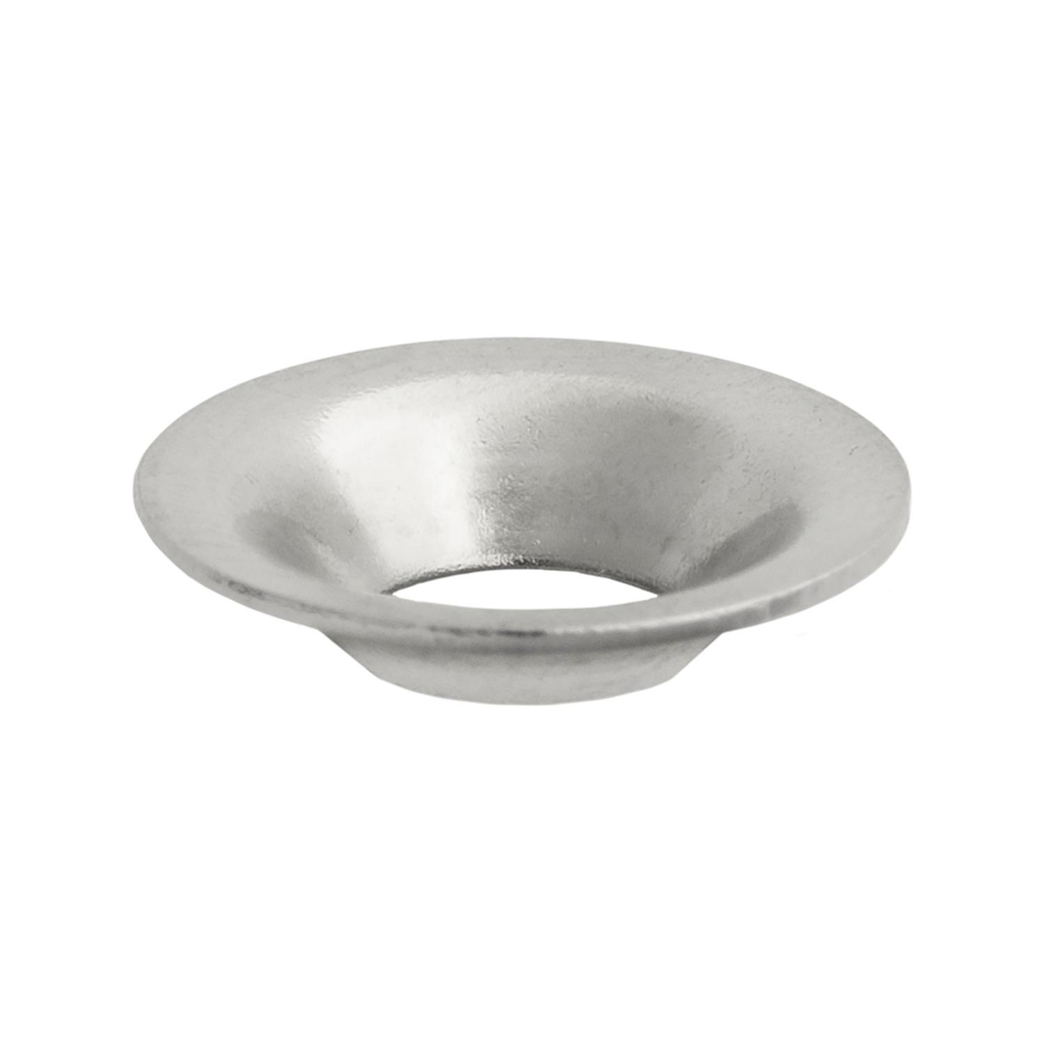 144 pcs/pk- #6 Flush Brass Finishing Washer Nickel