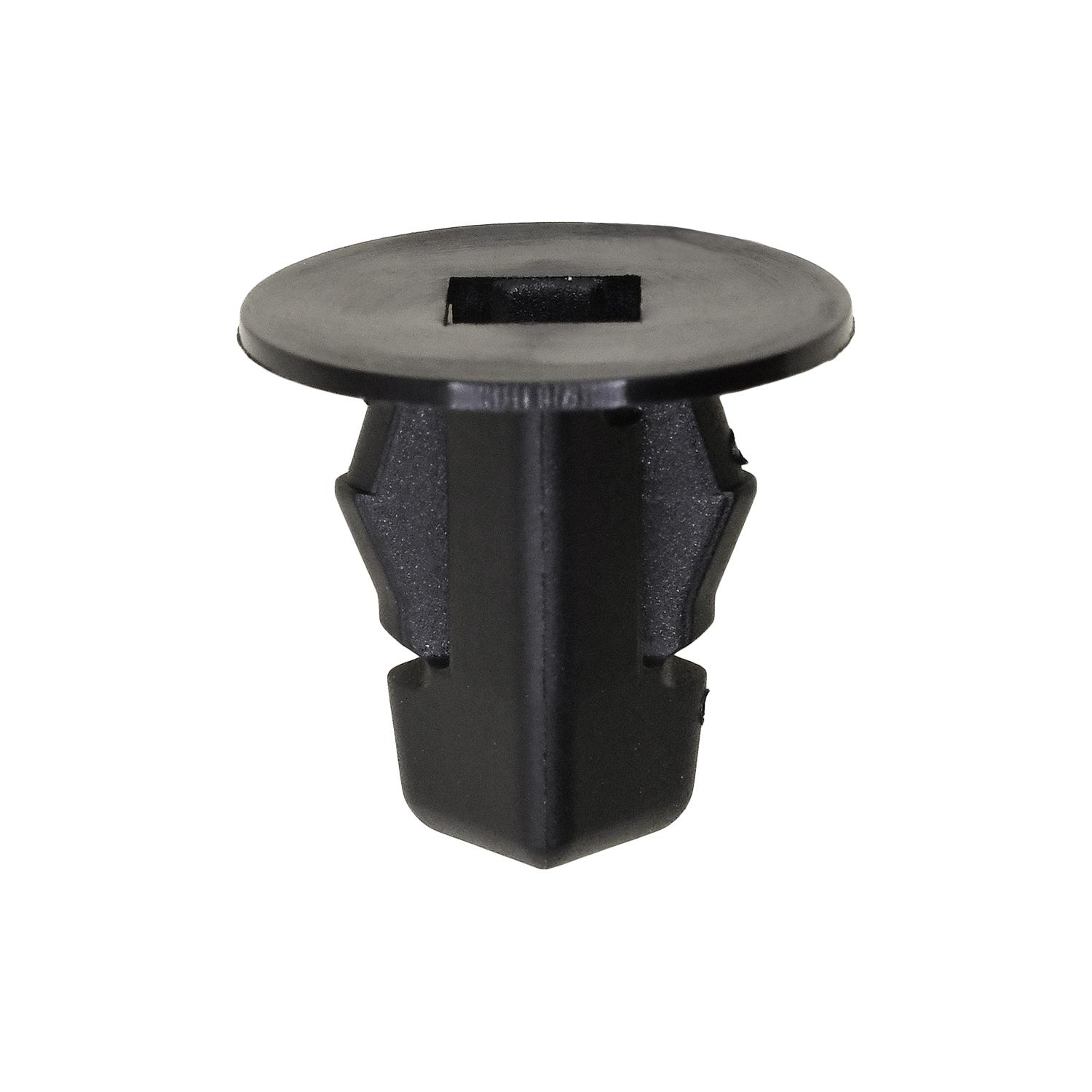 5 pcs/pk- M5.5 (#12) Fender Liner Screw Grommet, Head Diameter 20mm, Rivet Length 17mm, Hole Size 9mm x 9mm, Material Nylon, Color Black