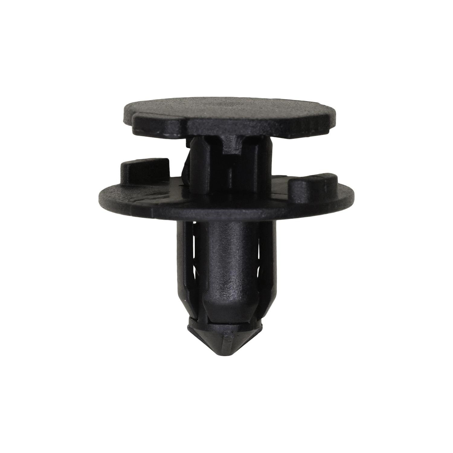 4 pcs/pk- 8mm Push-Type Retainer, Rivet Length 12mm, Material Nylon, Color Black