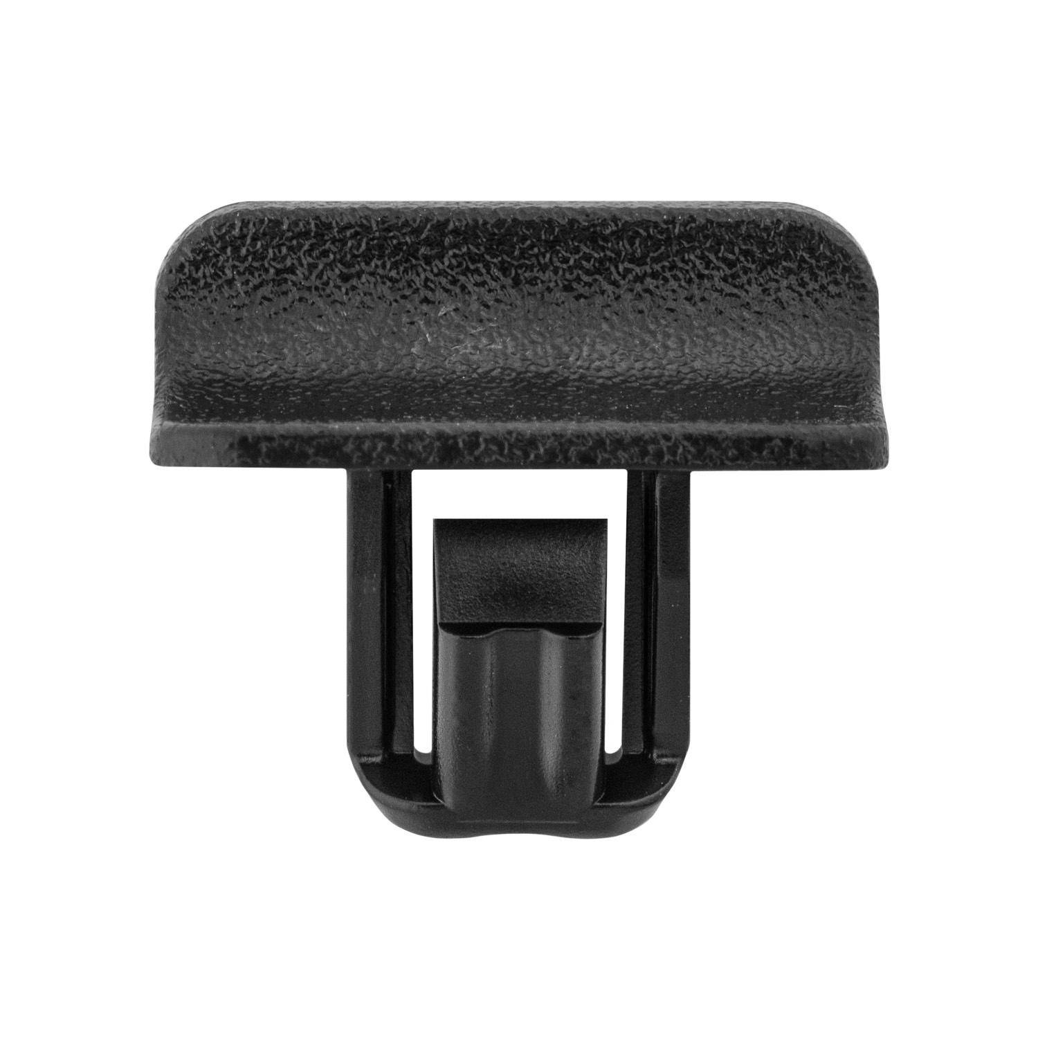6 pcs/pk- Bumper Molding Clip, Overall Height 17mm, Rivet Length 11mm, Material Nylon, Color Black